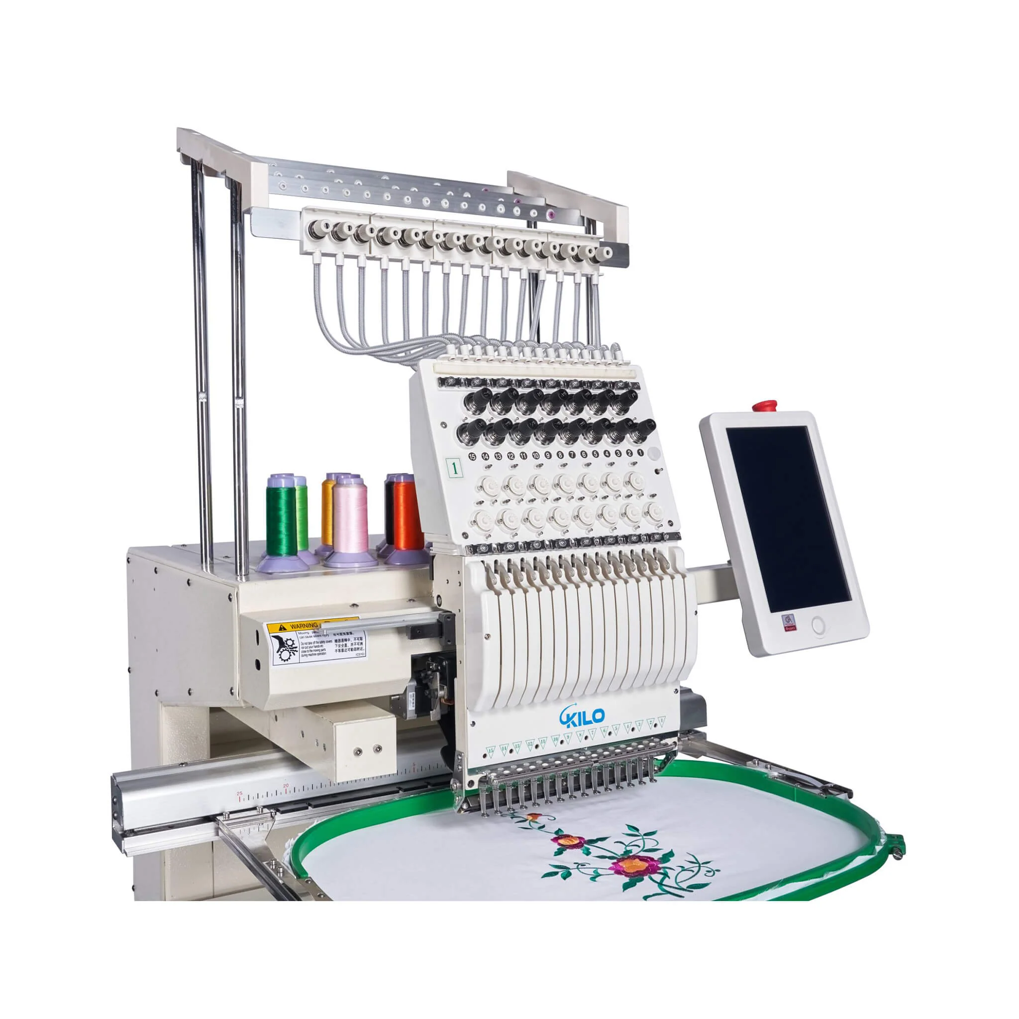 [13X20"] 15-Needle Commercial Embroidery Machine With LCD Touchscreen And Laser Positioning (SAK57613) - Image 5