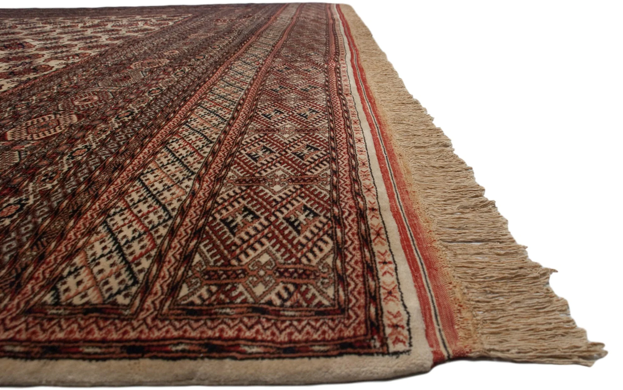 14.5x16.5 Vintage Fine Pakistani Bokhara Design Carpet - Image 10