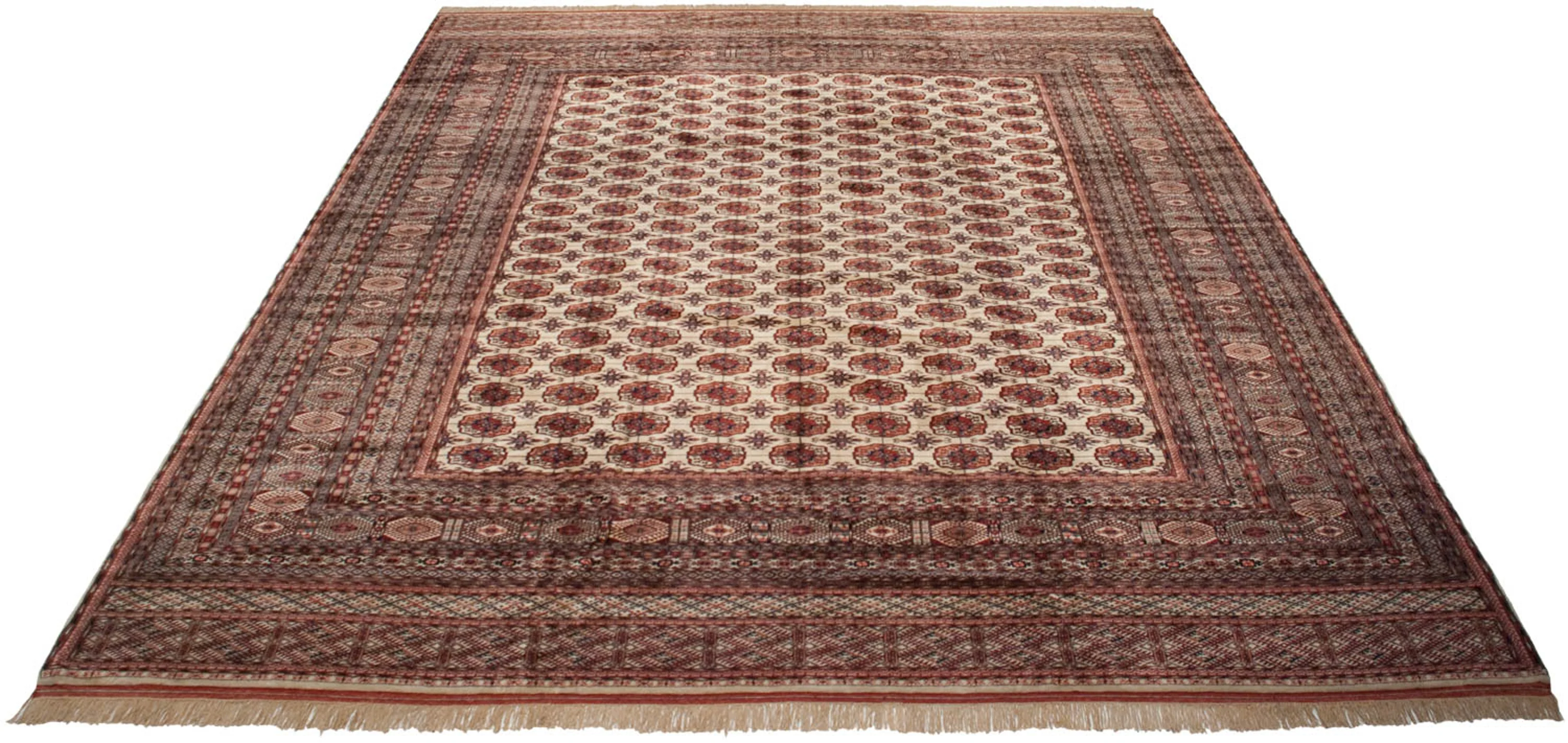 14.5x16.5 Vintage Fine Pakistani Bokhara Design Carpet - Image 2