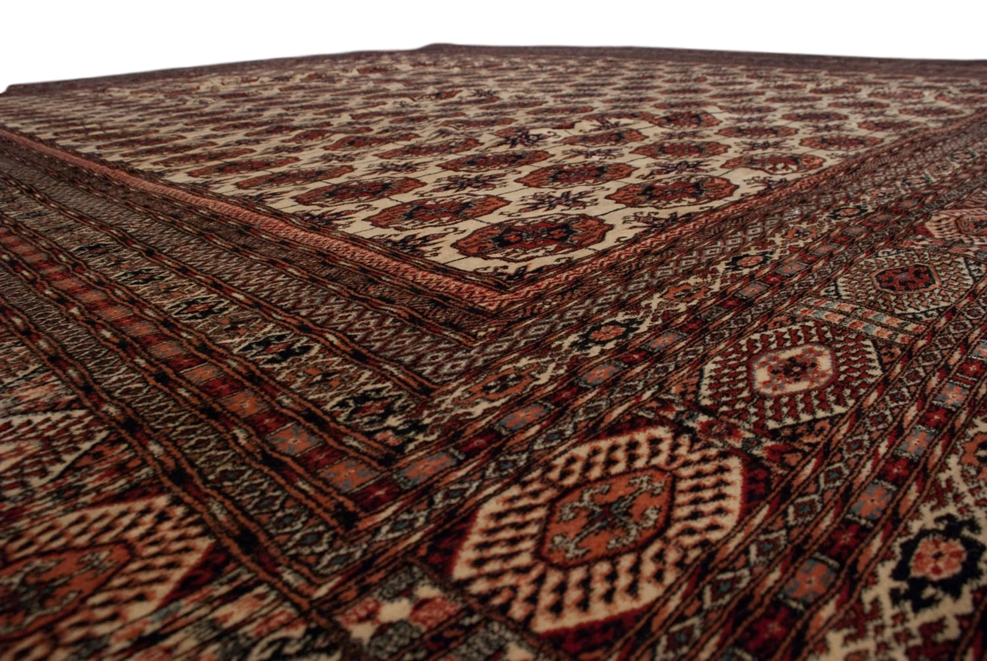 14.5x16.5 Vintage Fine Pakistani Bokhara Design Carpet - Image 3