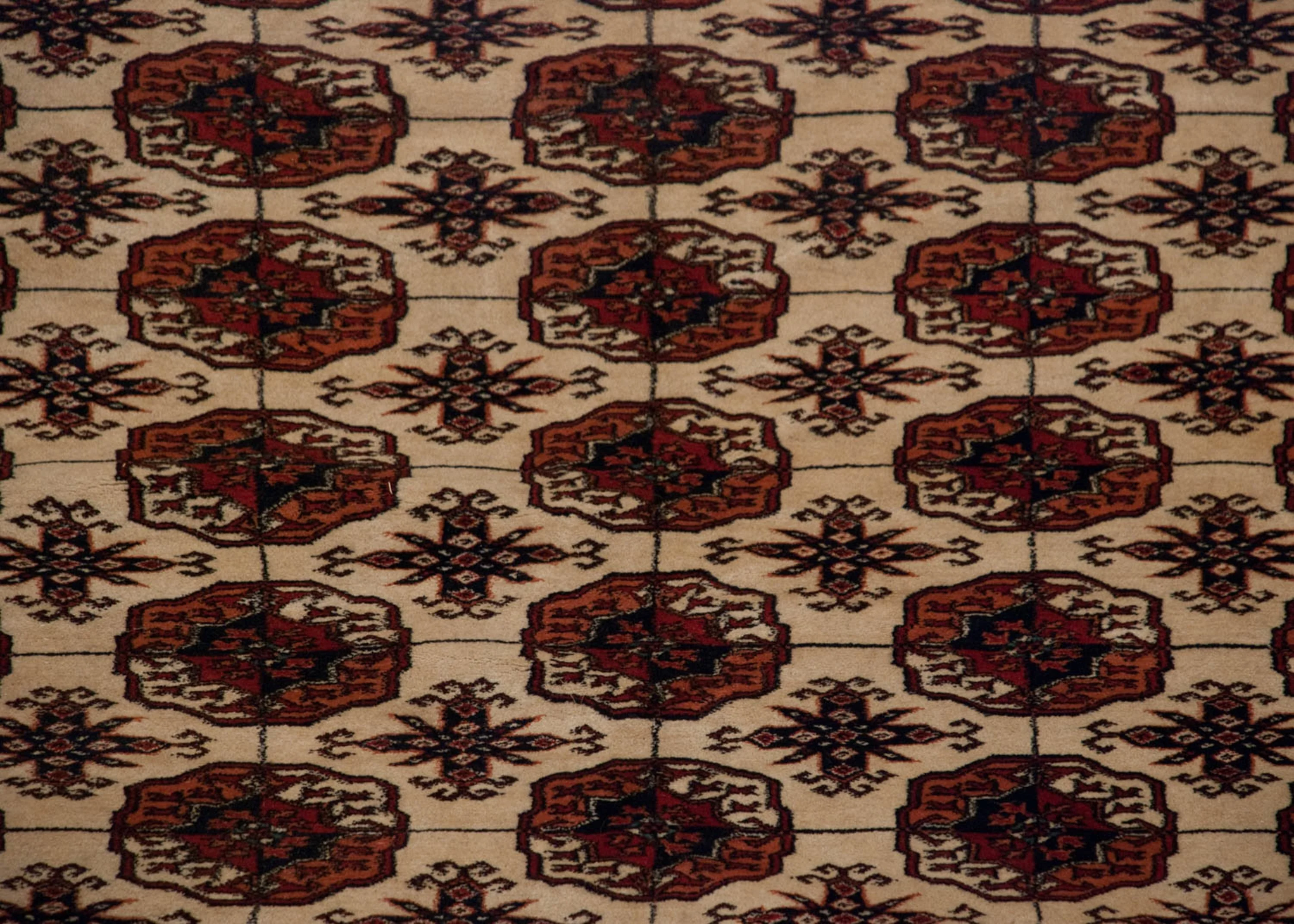 14.5x16.5 Vintage Fine Pakistani Bokhara Design Carpet - Image 9