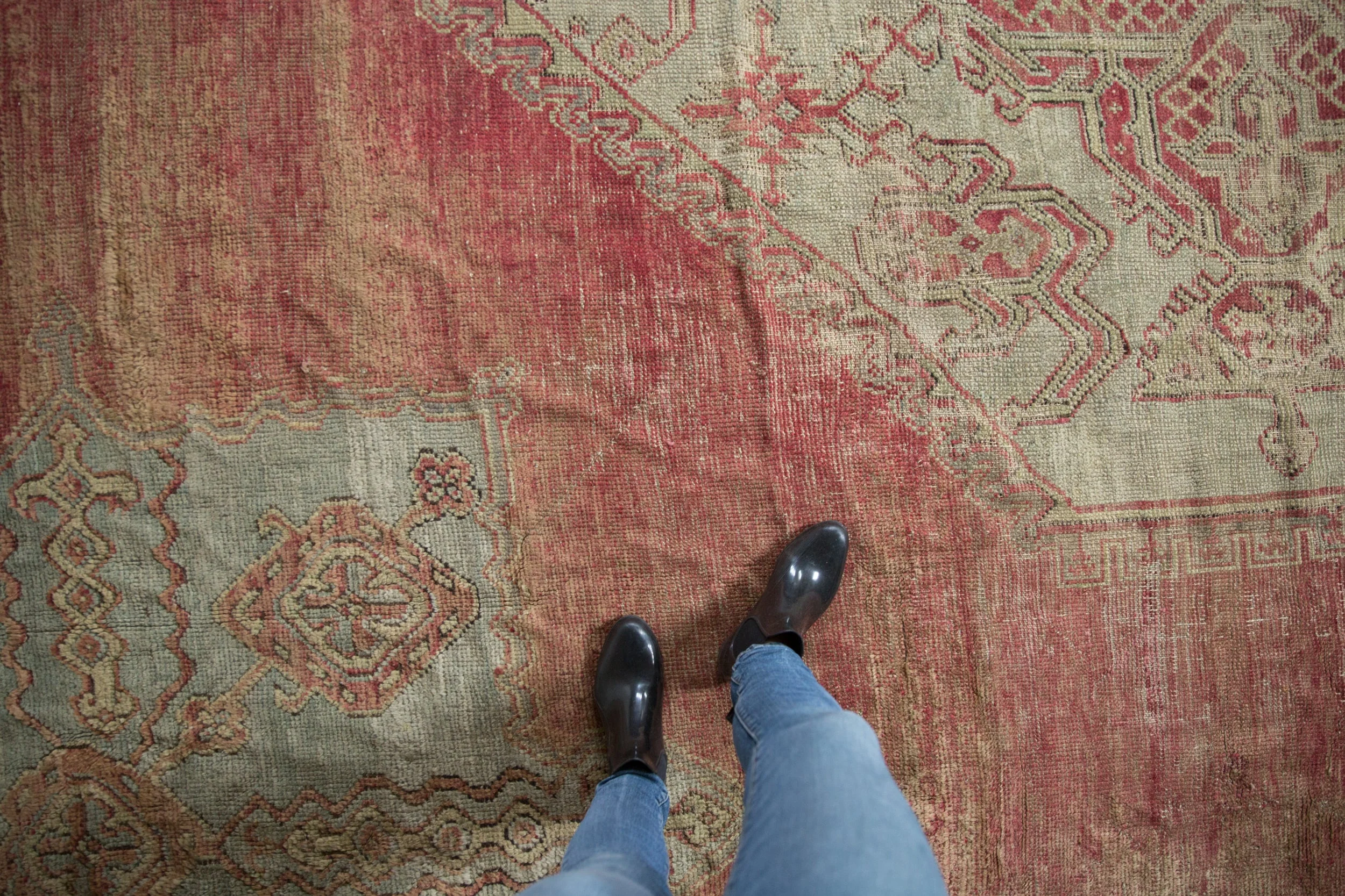 14x17 Vintage Oushak Carpet - Image 2