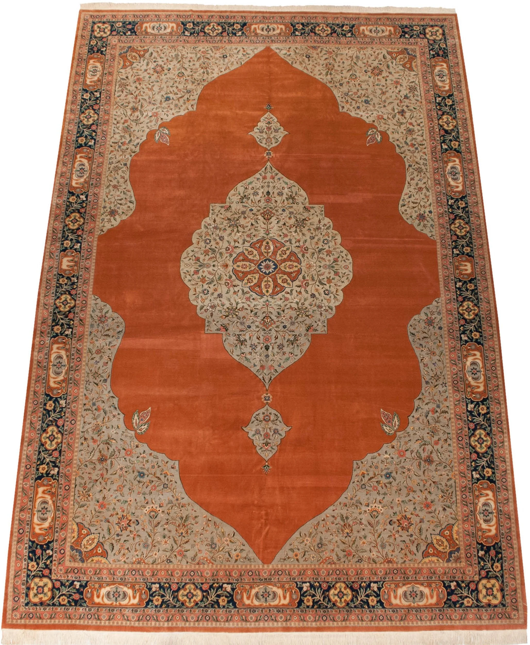 14x21 Vintage Bulgarian Tabriz Design Carpet - Image 10