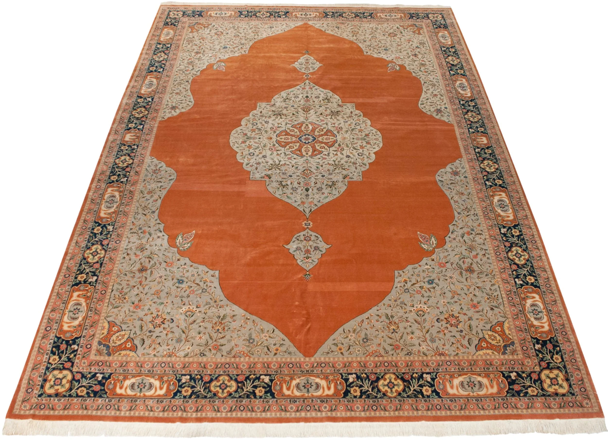 14x21 Vintage Bulgarian Tabriz Design Carpet - Image 2
