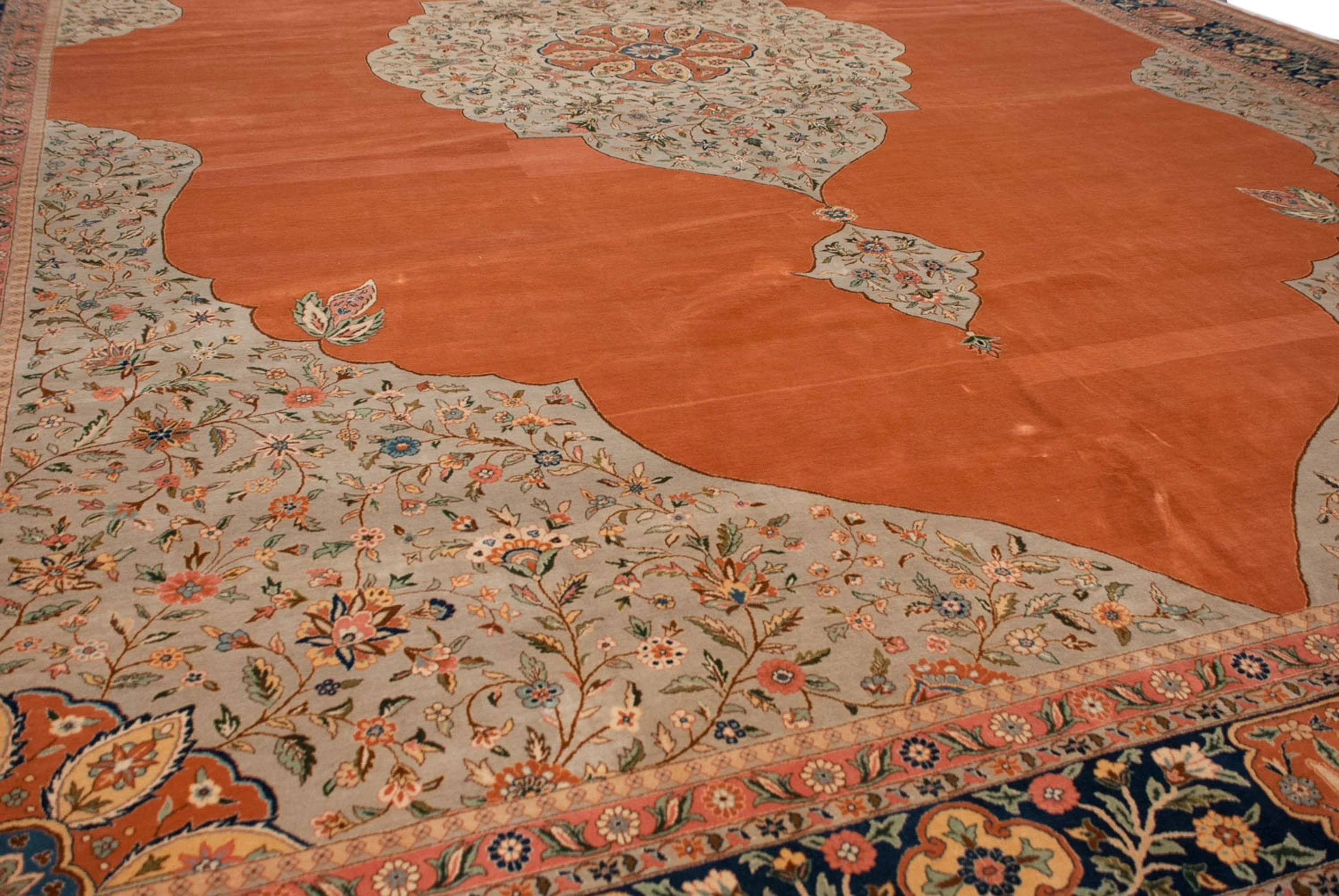 14x21 Vintage Bulgarian Tabriz Design Carpet - Image 5