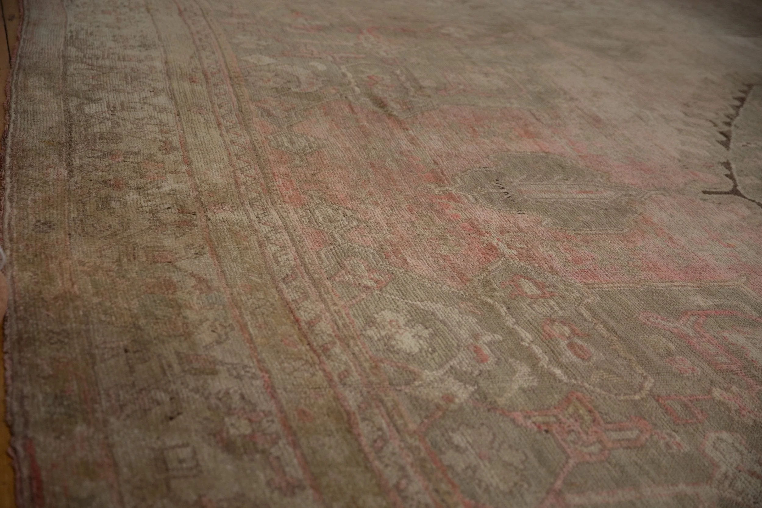 15.5x19.5 Vintage Distressed Oushak Carpet - Image 13