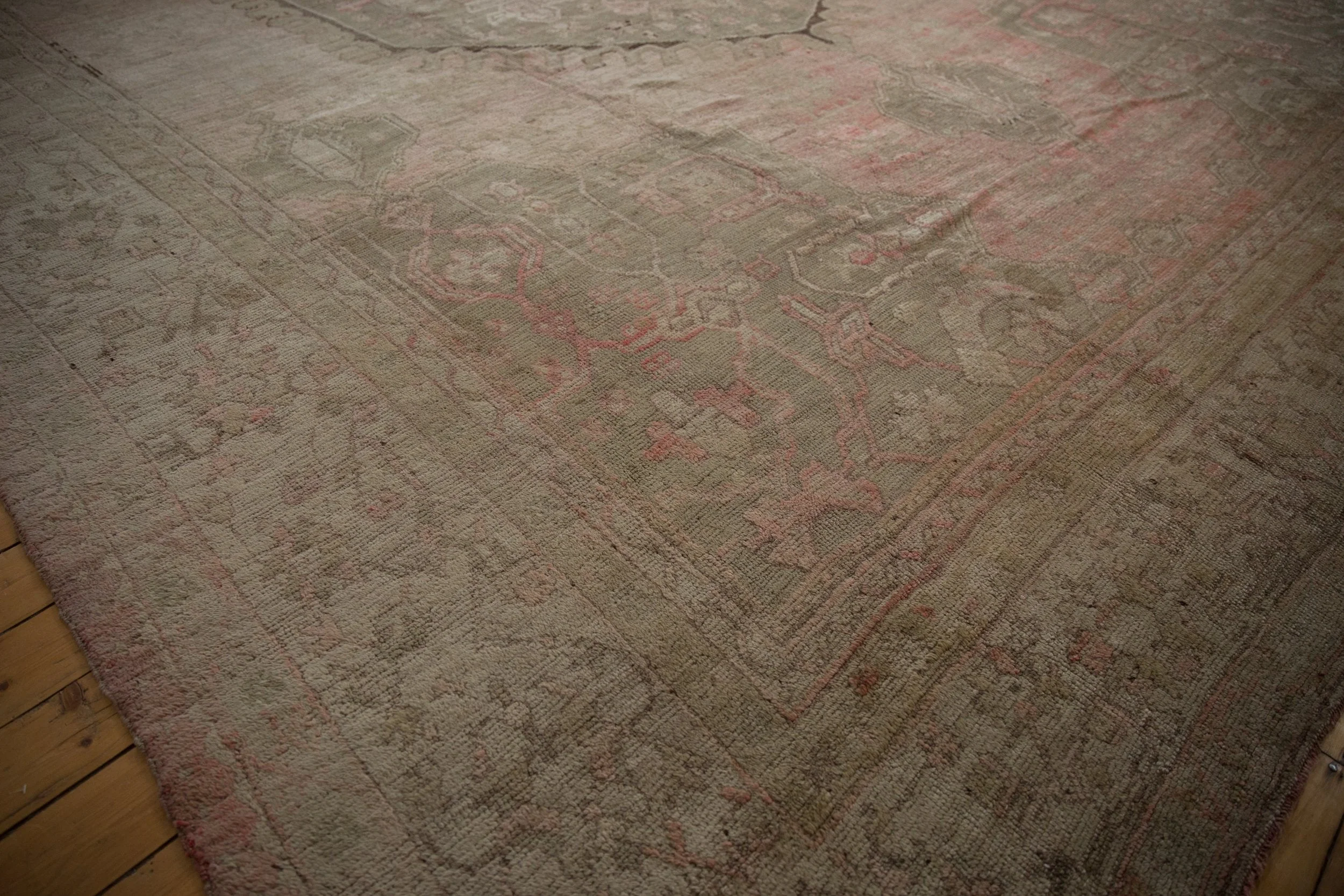 15.5x19.5 Vintage Distressed Oushak Carpet - Image 16