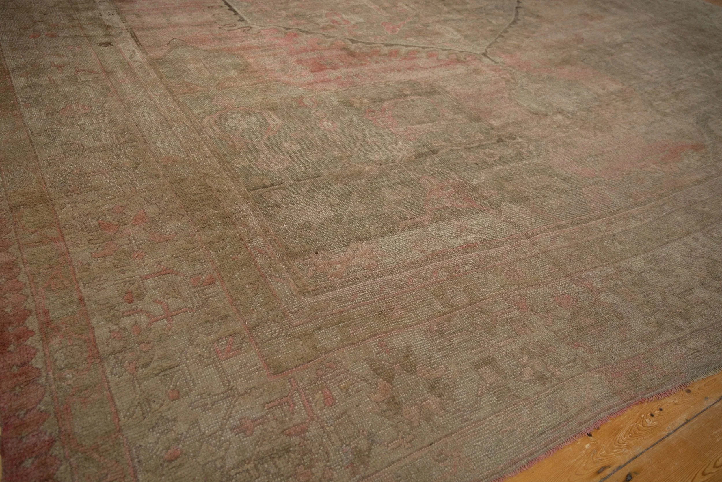 15.5x19.5 Vintage Distressed Oushak Carpet - Image 5
