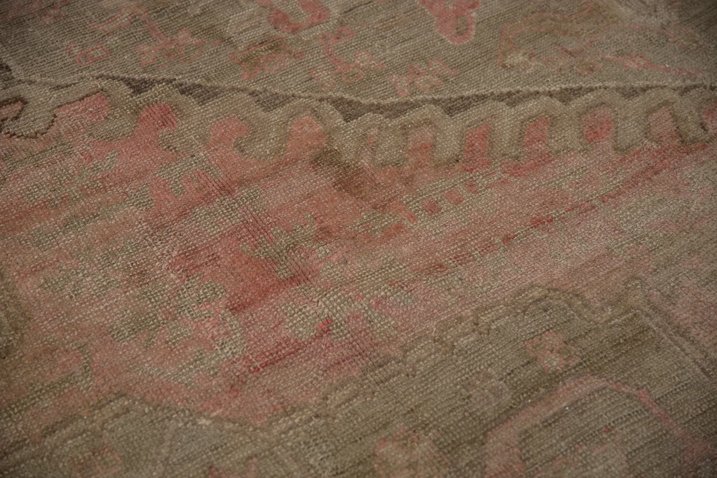 15.5x19.5 Vintage Distressed Oushak Carpet - Image 6