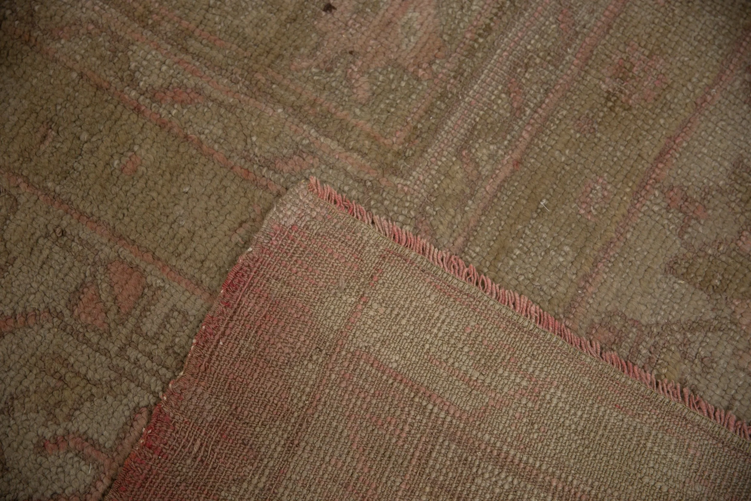 15.5x19.5 Vintage Distressed Oushak Carpet - Image 8