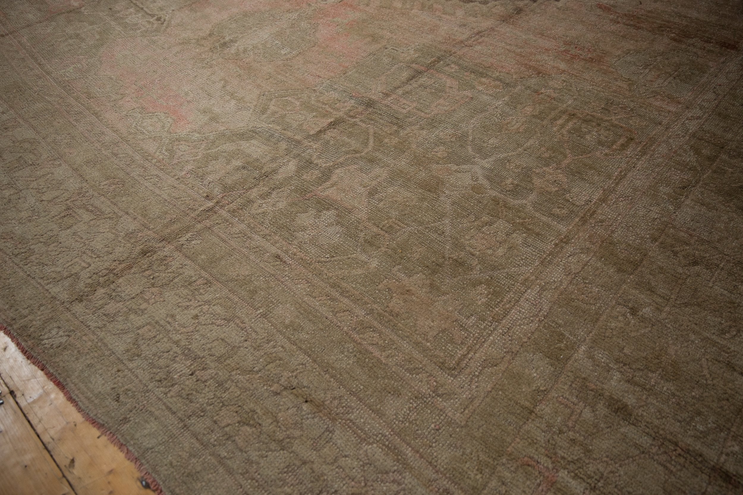 15.5x19.5 Vintage Distressed Oushak Carpet - Image 9