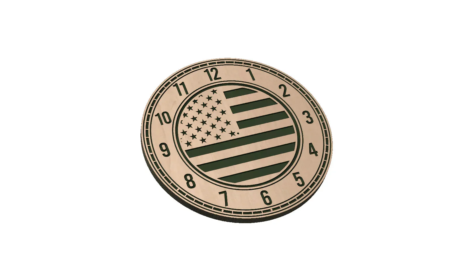 15-Inch American Flag Wood Wall Clock – Custom Woodworking Sign for Patriotic Decor - Image 6