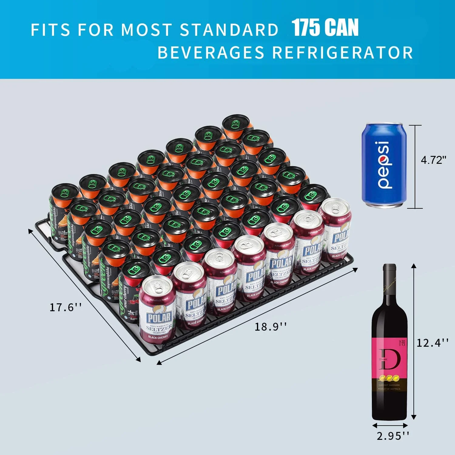 15 Inch Built-in Mini Fridge Beverage Refrigerator W5174C - Image 14