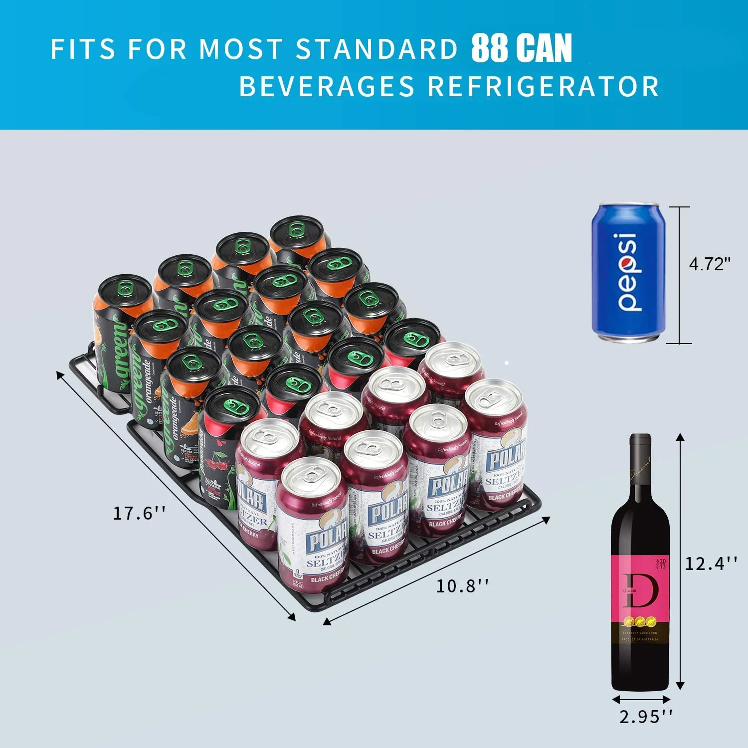 15 Inch Built-in Mini Fridge Beverage Refrigerator W5174C - Image 8