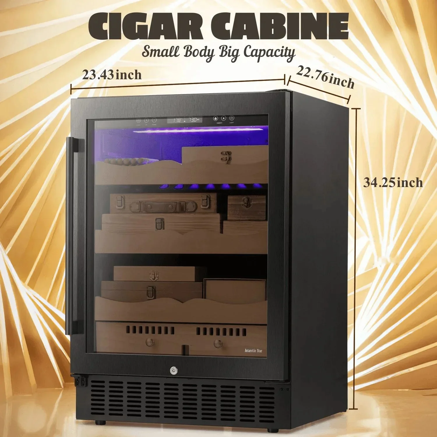 15 Inch Cigar Humidor Electric Humidor Silver Steel X5196 - Image 23