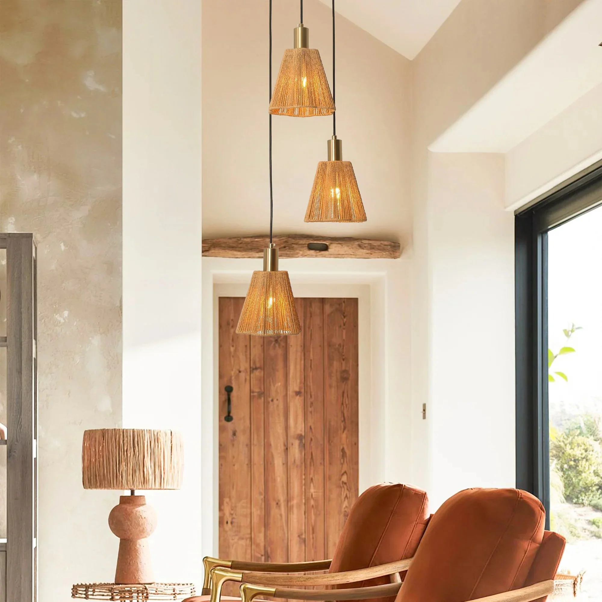 15 Inch Merle 3-Light Island Pendant Light - Image 6
