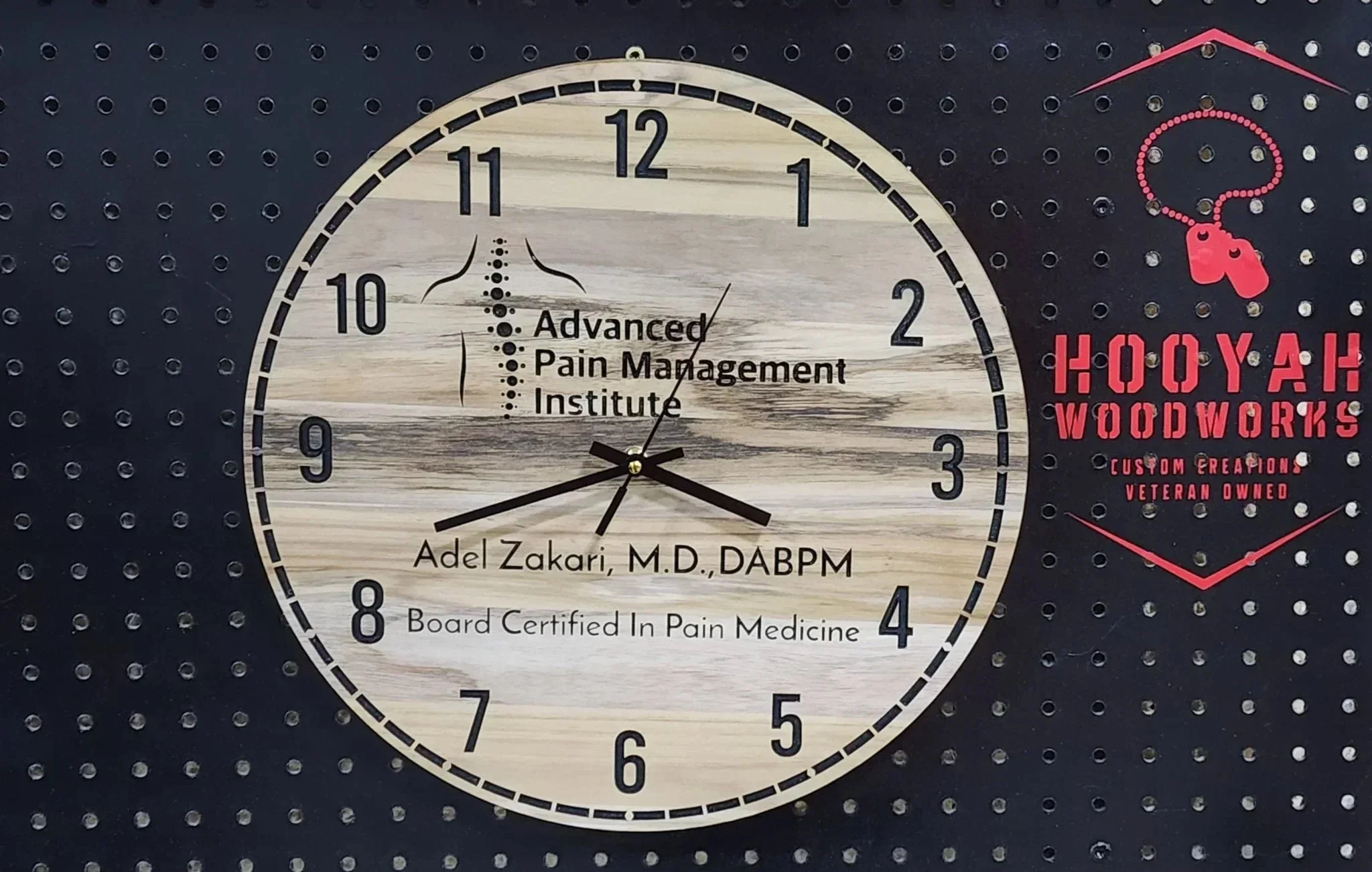 15-Inch Personalized Teak Wall Clock – Custom Luxury Timepiece - Image 9