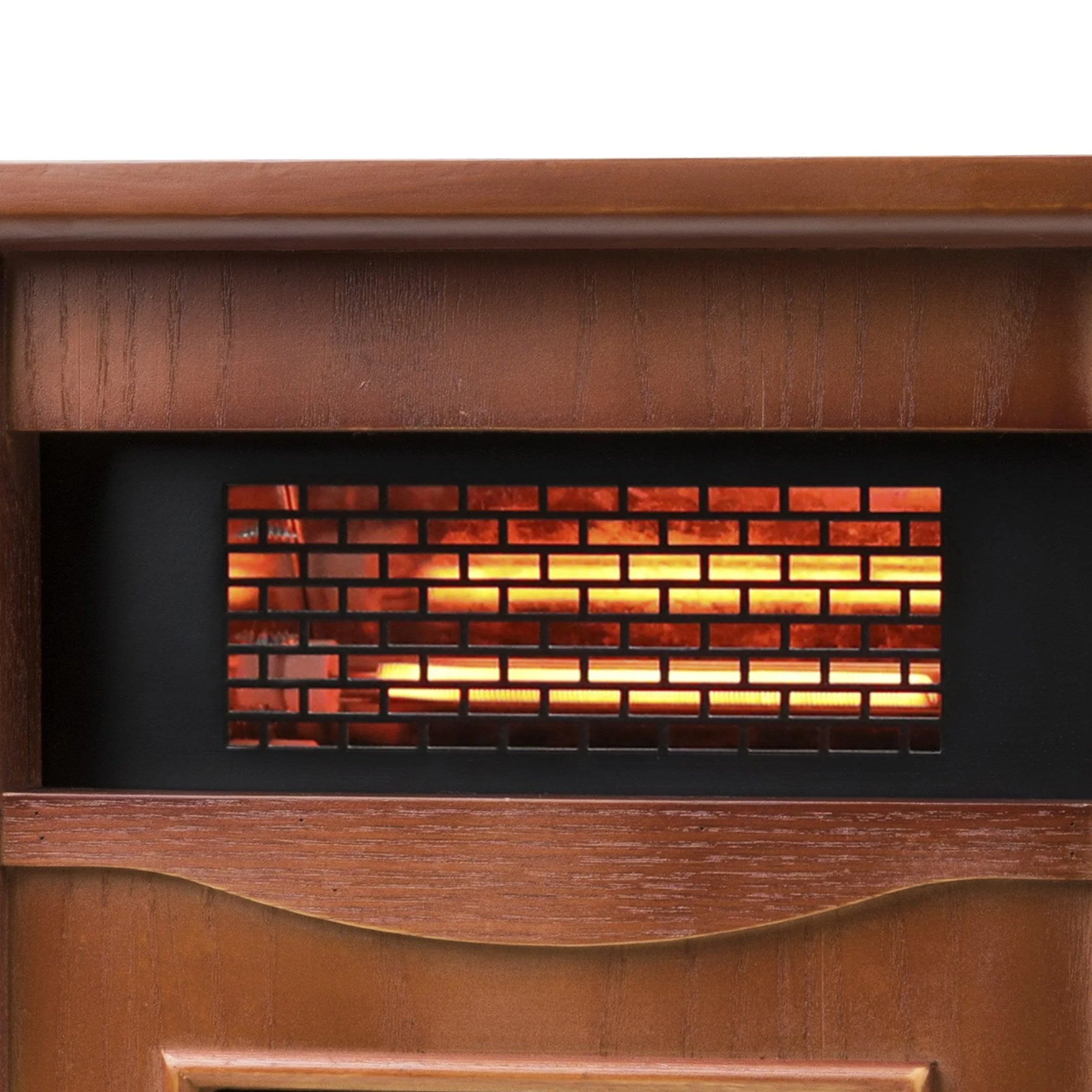 1500-Watt Electric Cabinet 4 Quartz Infrared Heater Wood with LED Digital Screen, Remote Control and Timer - Image 3