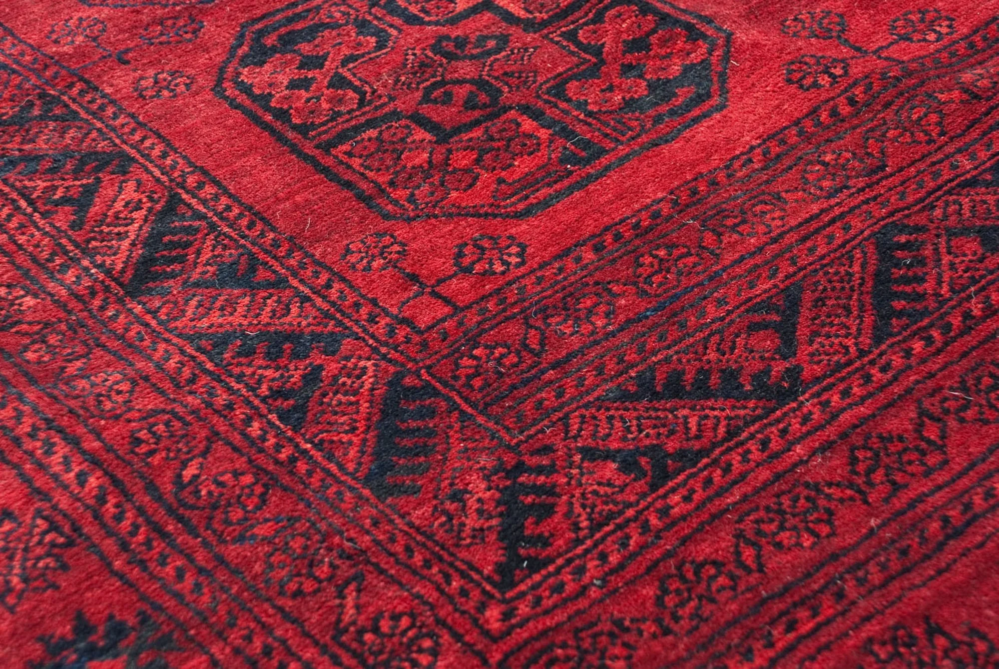15x15 Vintage Afghani Ersari Design Square Carpet - Image 4