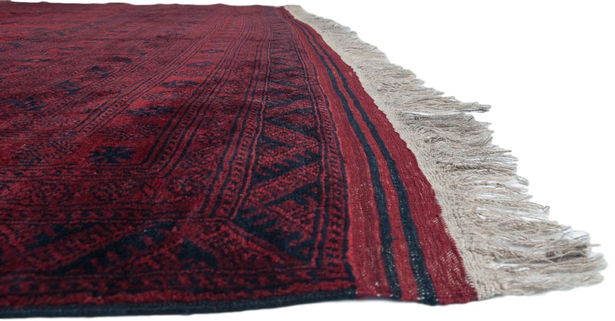 15x15 Vintage Afghani Ersari Design Square Carpet - Image 5