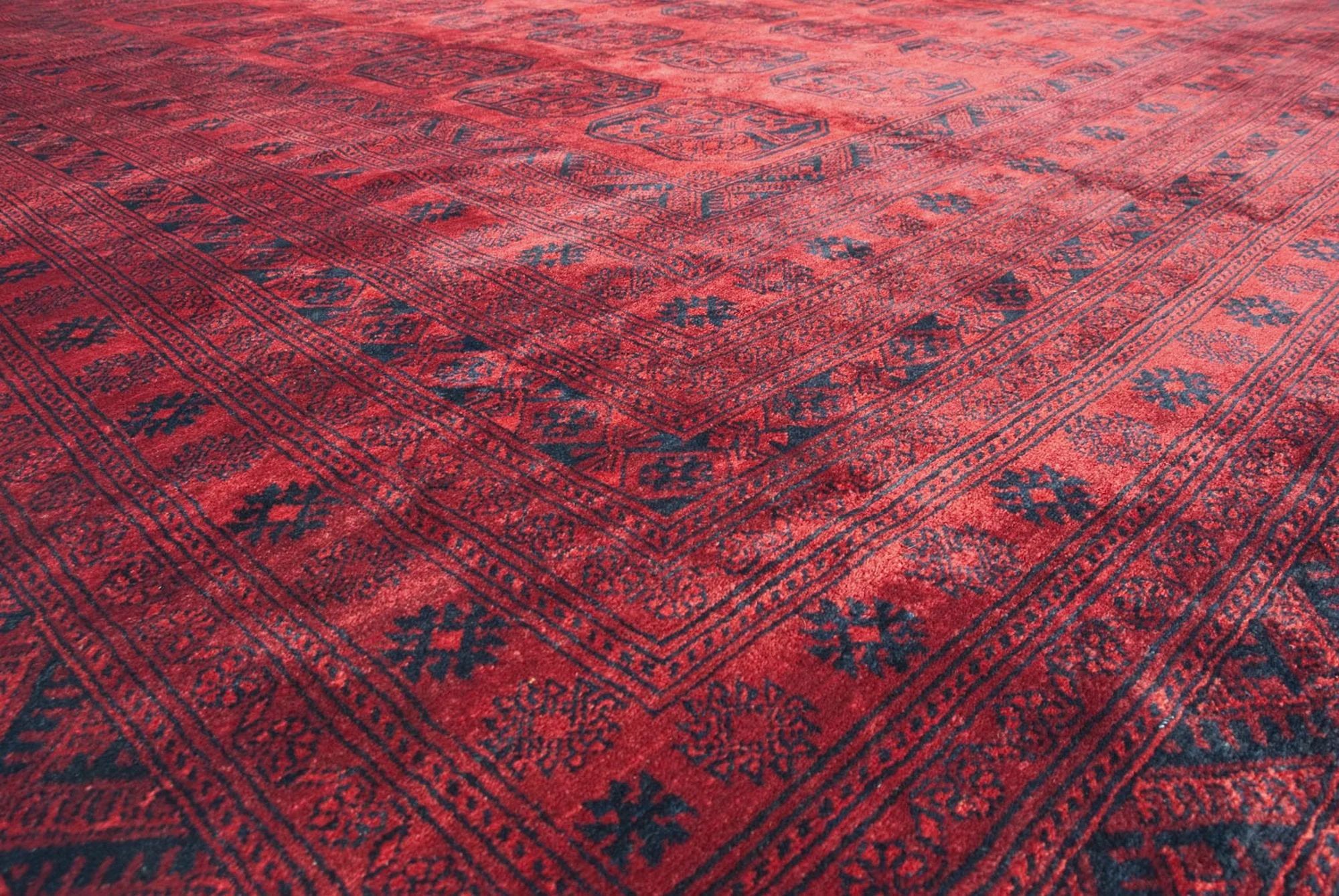15x15 Vintage Afghani Ersari Design Square Carpet - Image 6