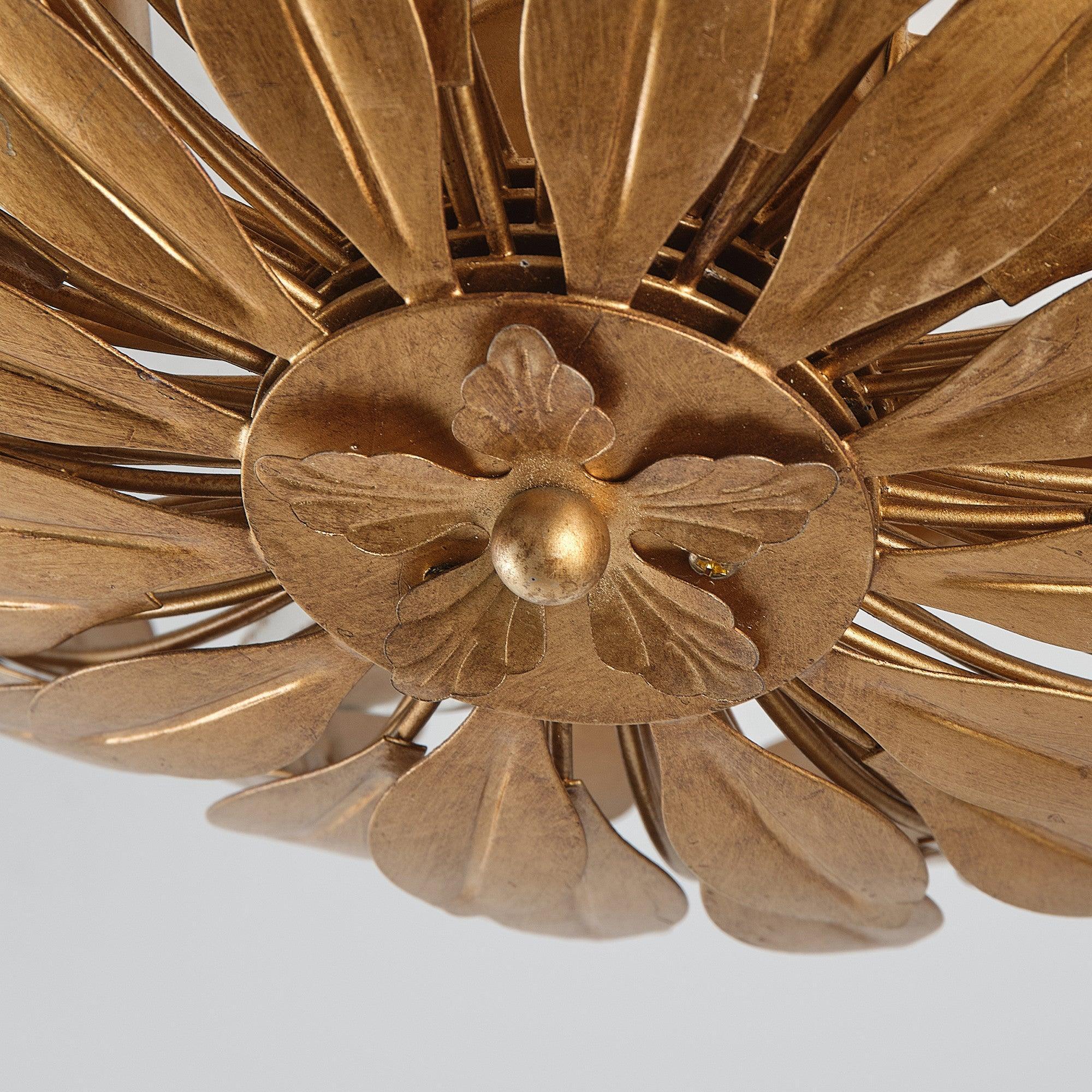 16 Inch 3-Light Farmhouse Golden Semi-Flush Mount Ceiling Lighting - Image 10