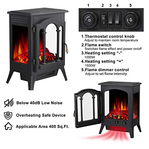 16 Inches Portable Electric Fireplace Stove 5220 - Image 4