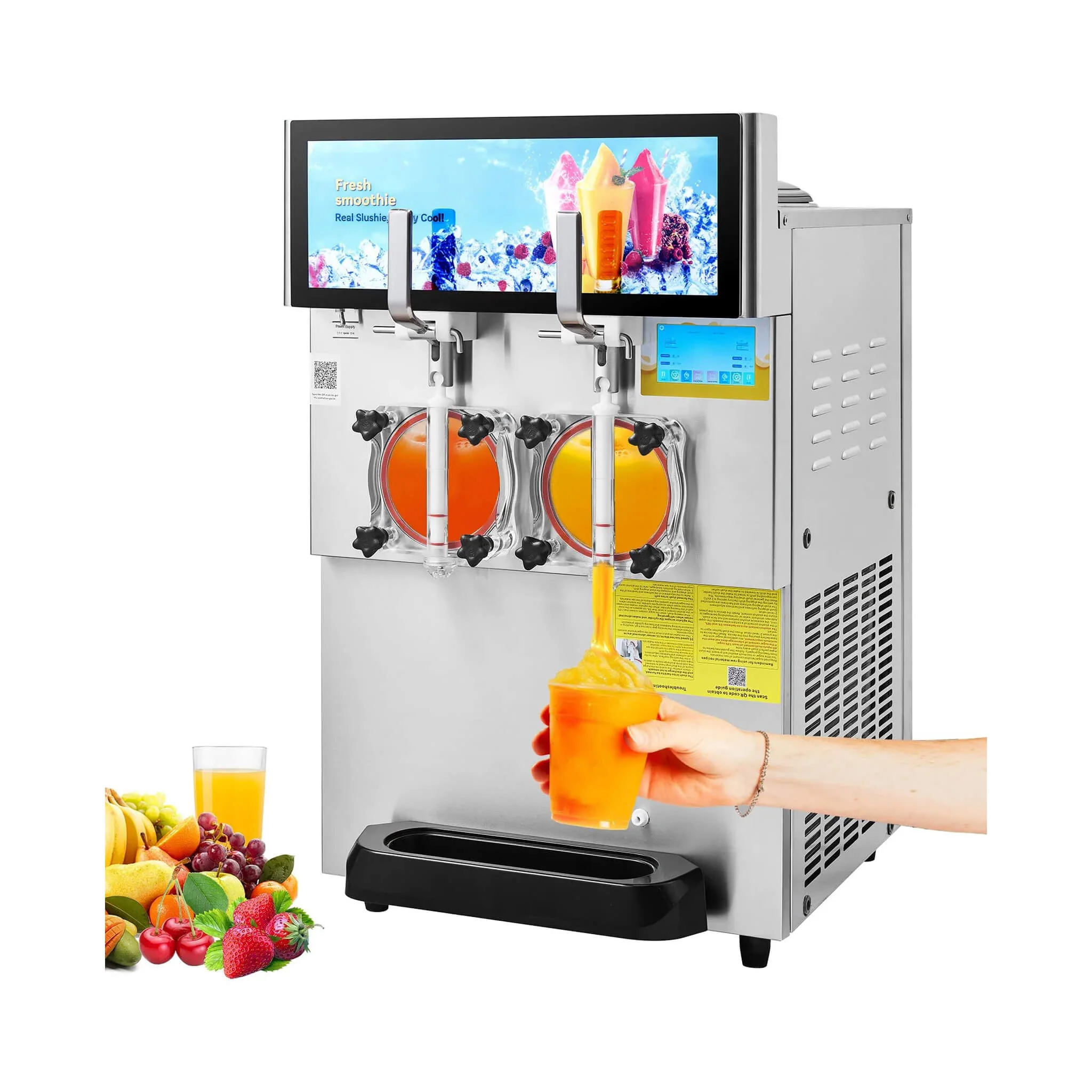 16L Commercial 1155W Double Bowl Stainless Steel Slushy Margarita Machine (SAK98402) - Image 10