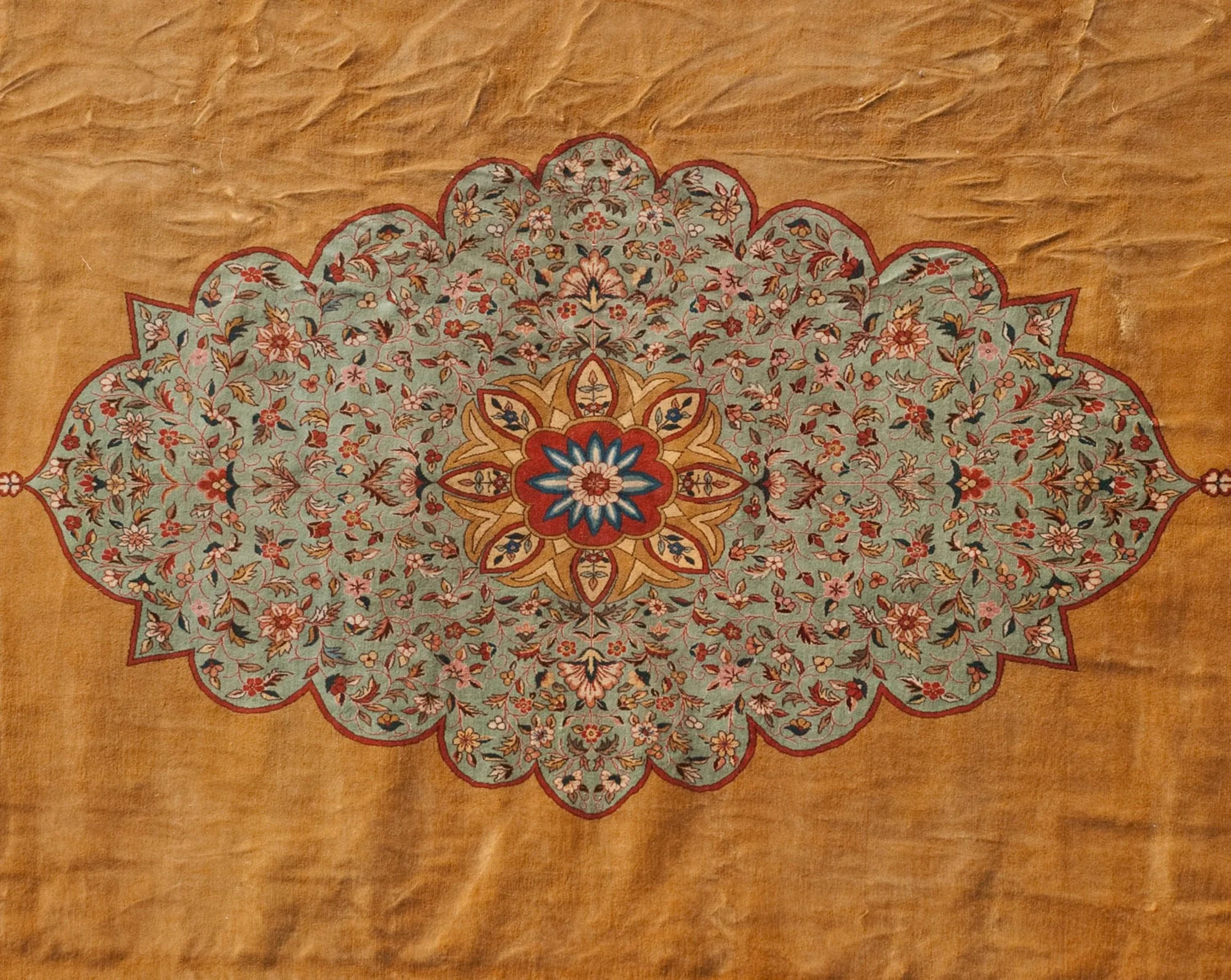 16x22 Vintage Tabriz Design Carpet - Image 3