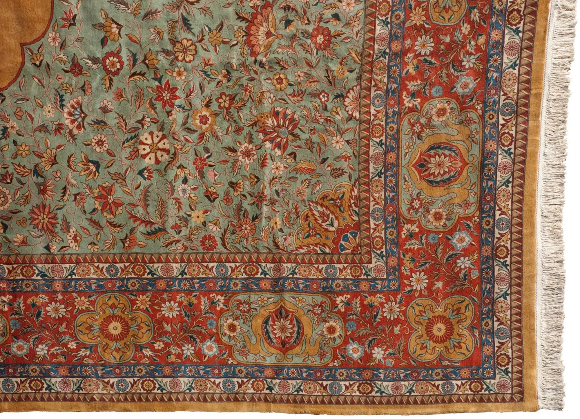 16x22 Vintage Tabriz Design Carpet - Image 4