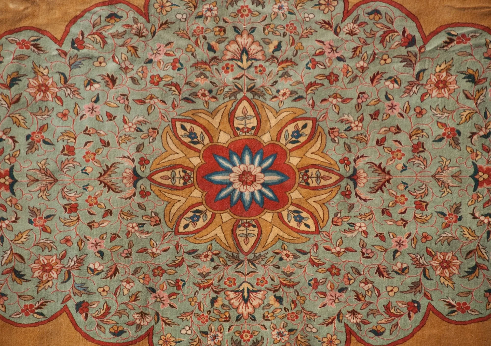 16x22 Vintage Tabriz Design Carpet - Image 5