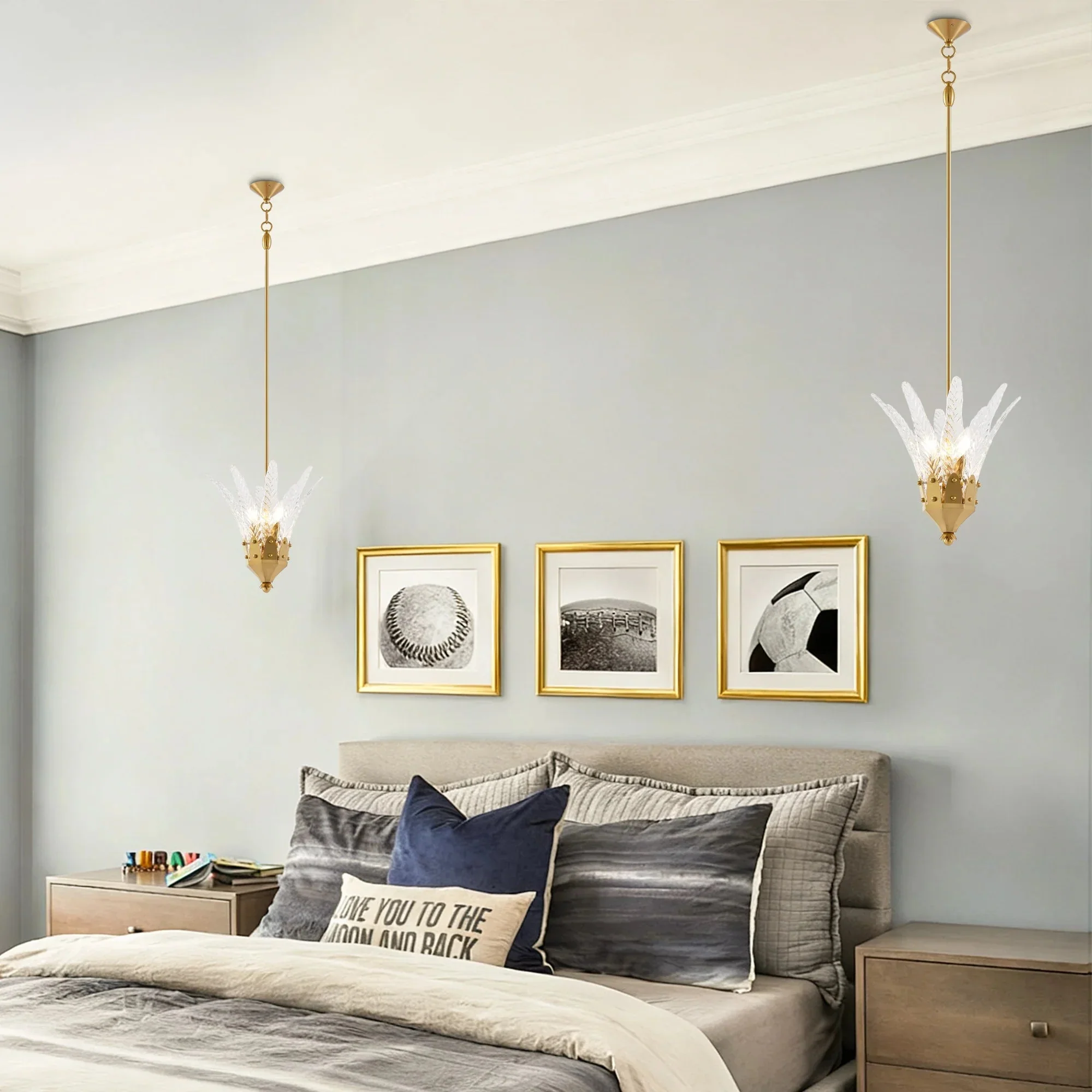 17 Inch Vito 3-Light Feather-shaped Island Pendant Light - Image 2