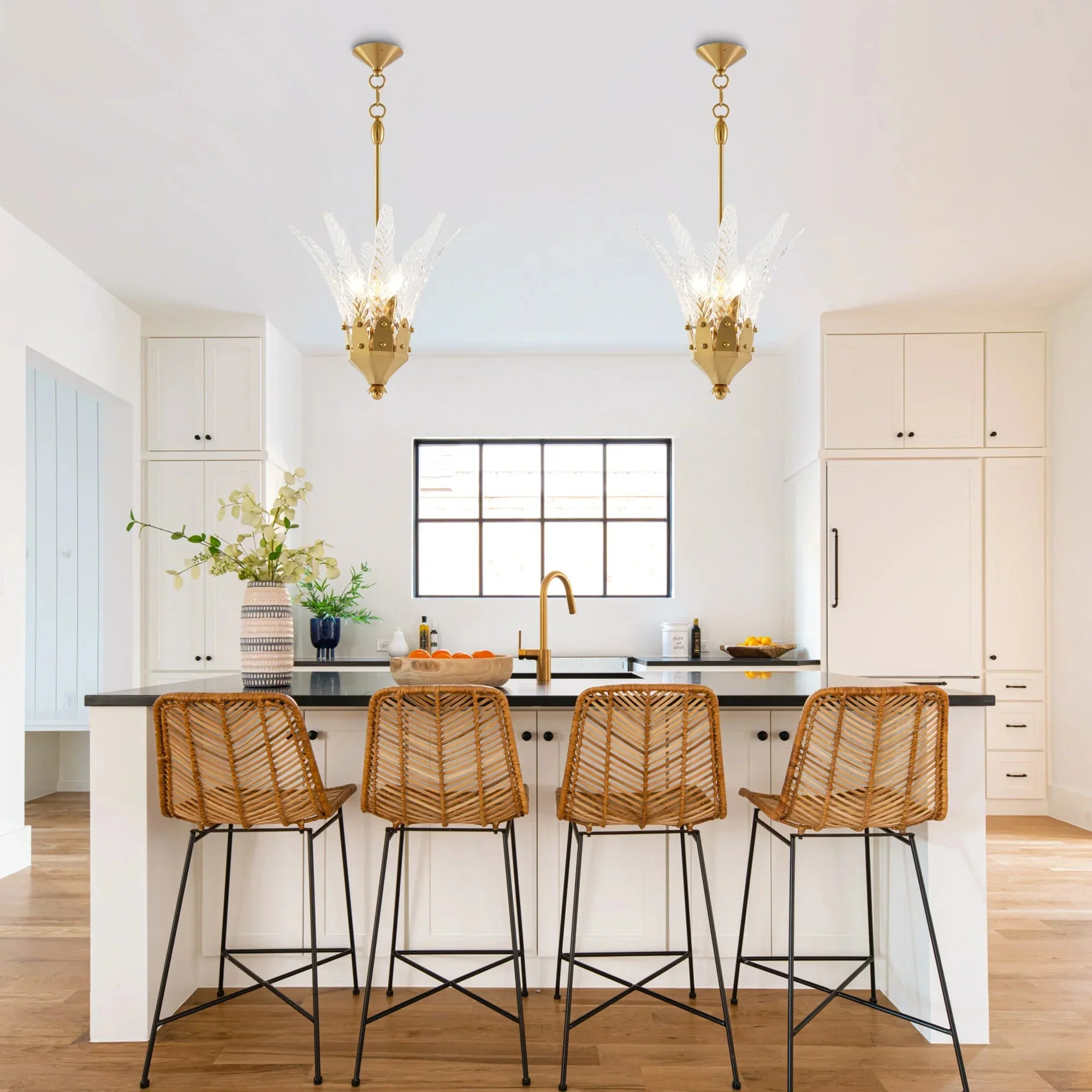 17 Inch Vito 3-Light Feather-shaped Island Pendant Light - Image 3