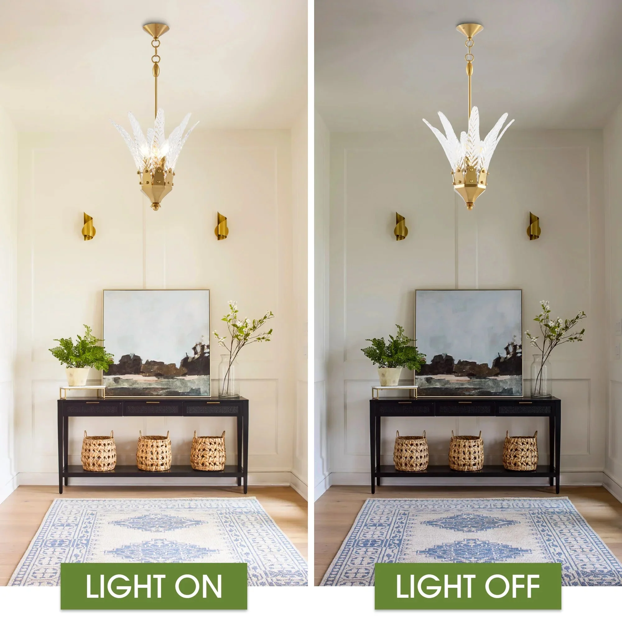 17 Inch Vito 3-Light Feather-shaped Island Pendant Light - Image 9