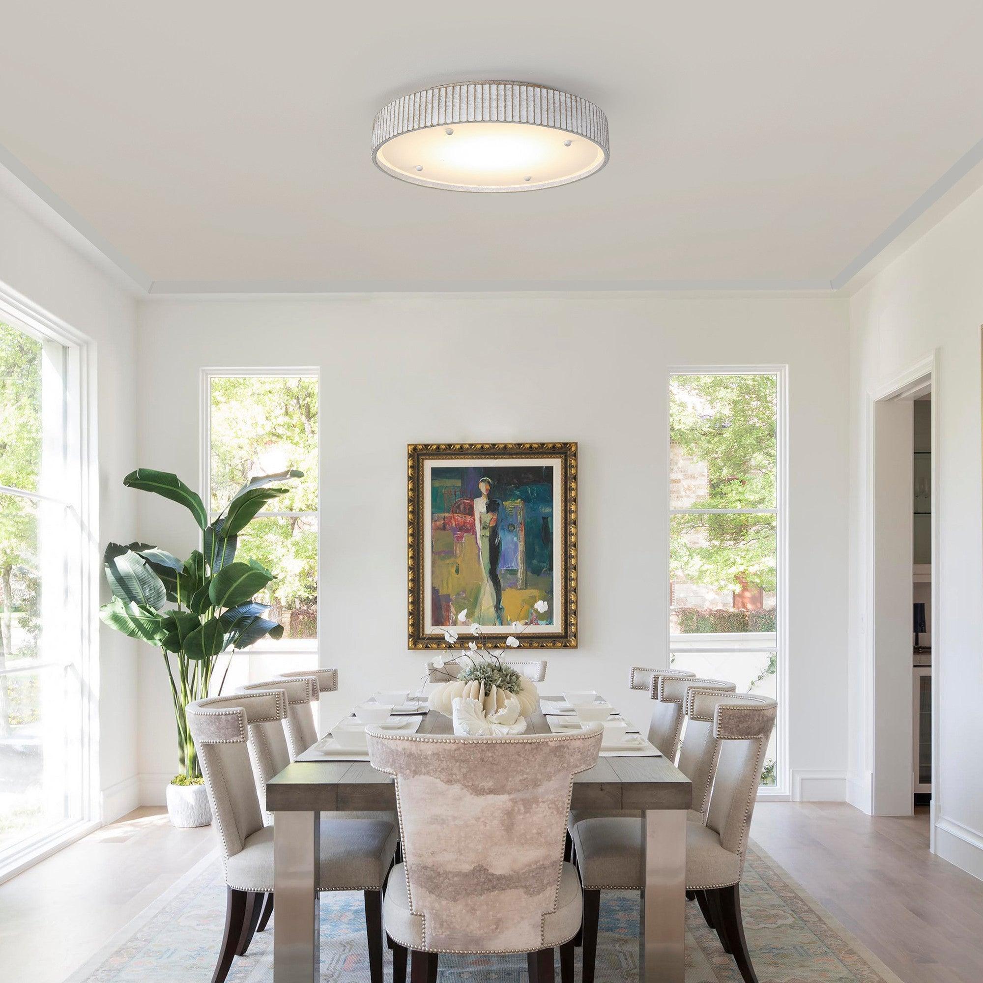 18 Inch White Modern Flush Mount LED Light - Image 2