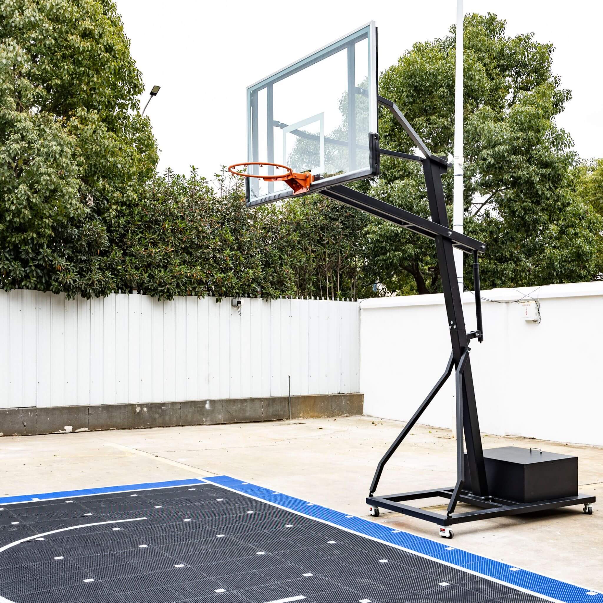 [18X24FT] Heavy-Duty Portable Adjustable Basketball Hoop With Court (SAK72980) - Image 7