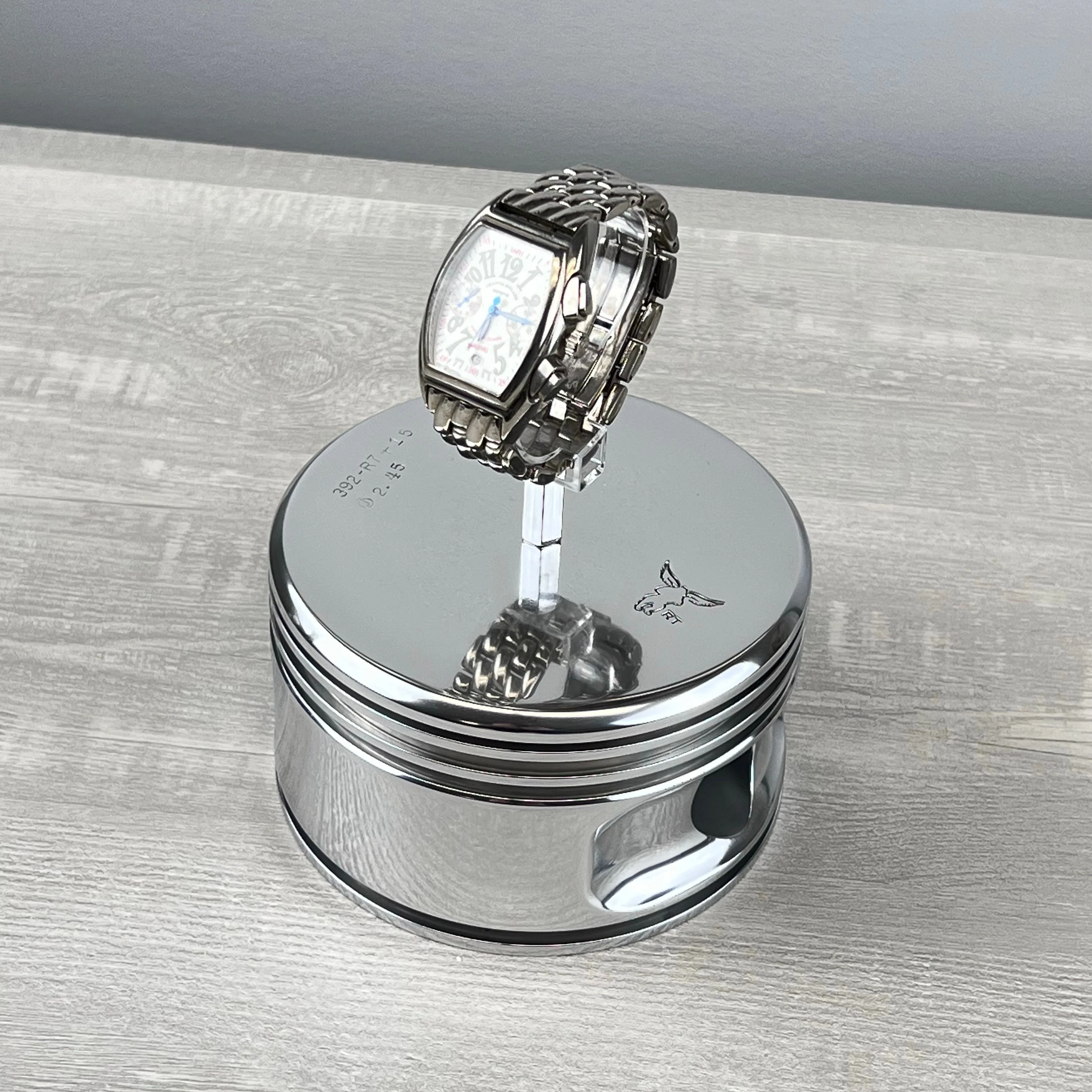 1940's WWII Jacobs Radial Engine Airplane Polished Piston Watch Display Stand - Image 3