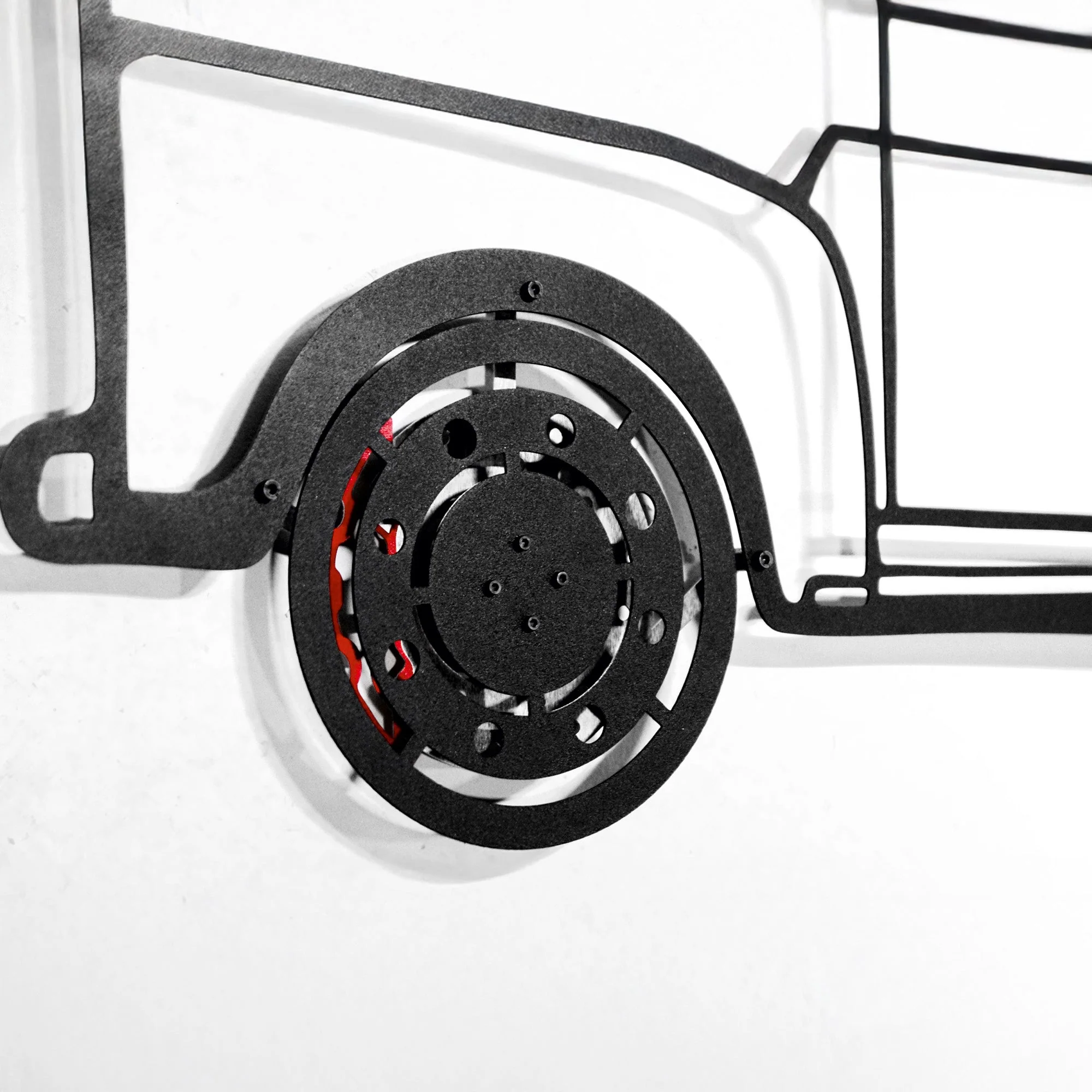 1949 Ford Pickup Wall Art – Classic Truck Steel Silhouette with Spinning Wheels-KAFMEKA041 - Image 8