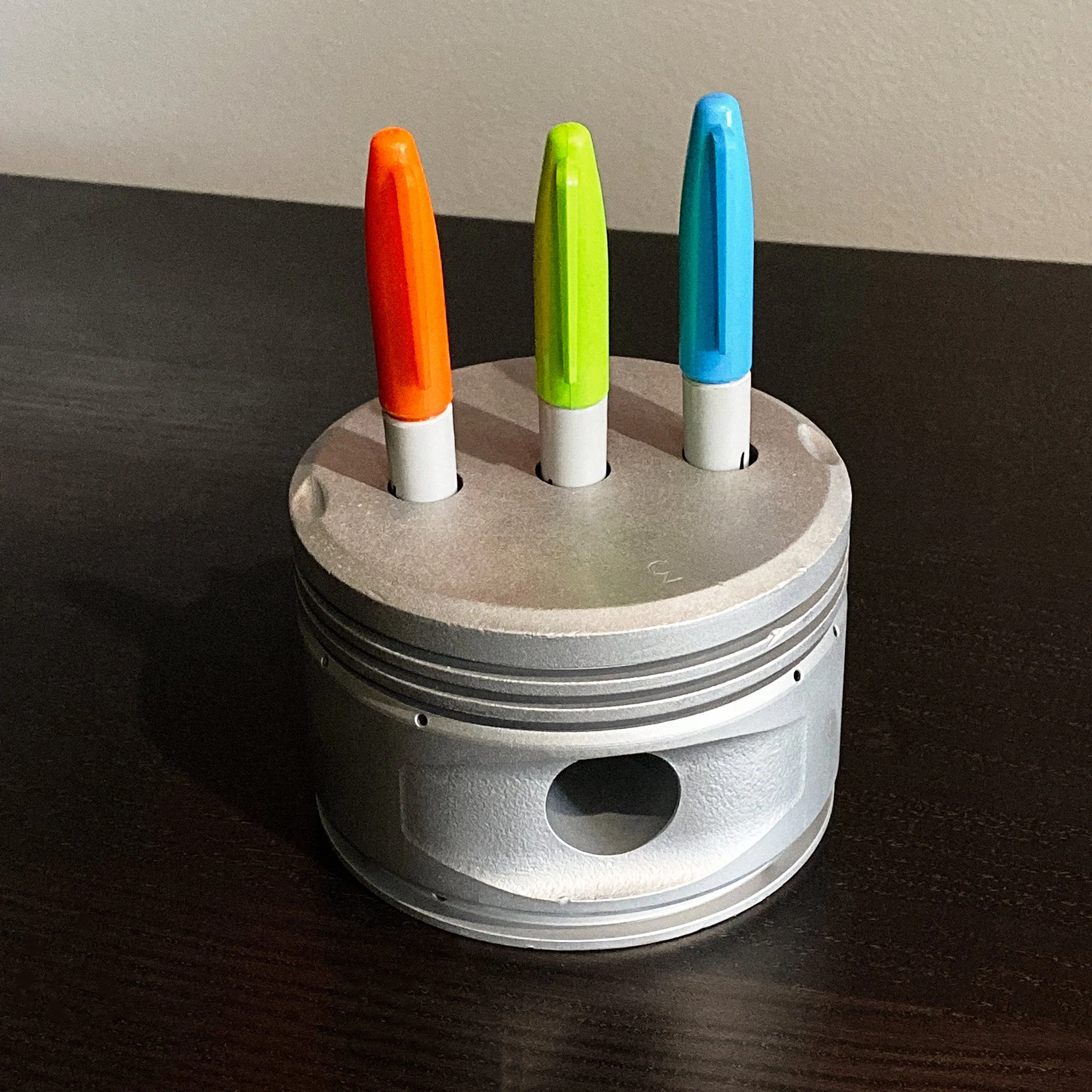 1950's Continental 0-300 Cessna 172 Skyhawk Engine Piston Pencil Pen Marker Holder - Image 4