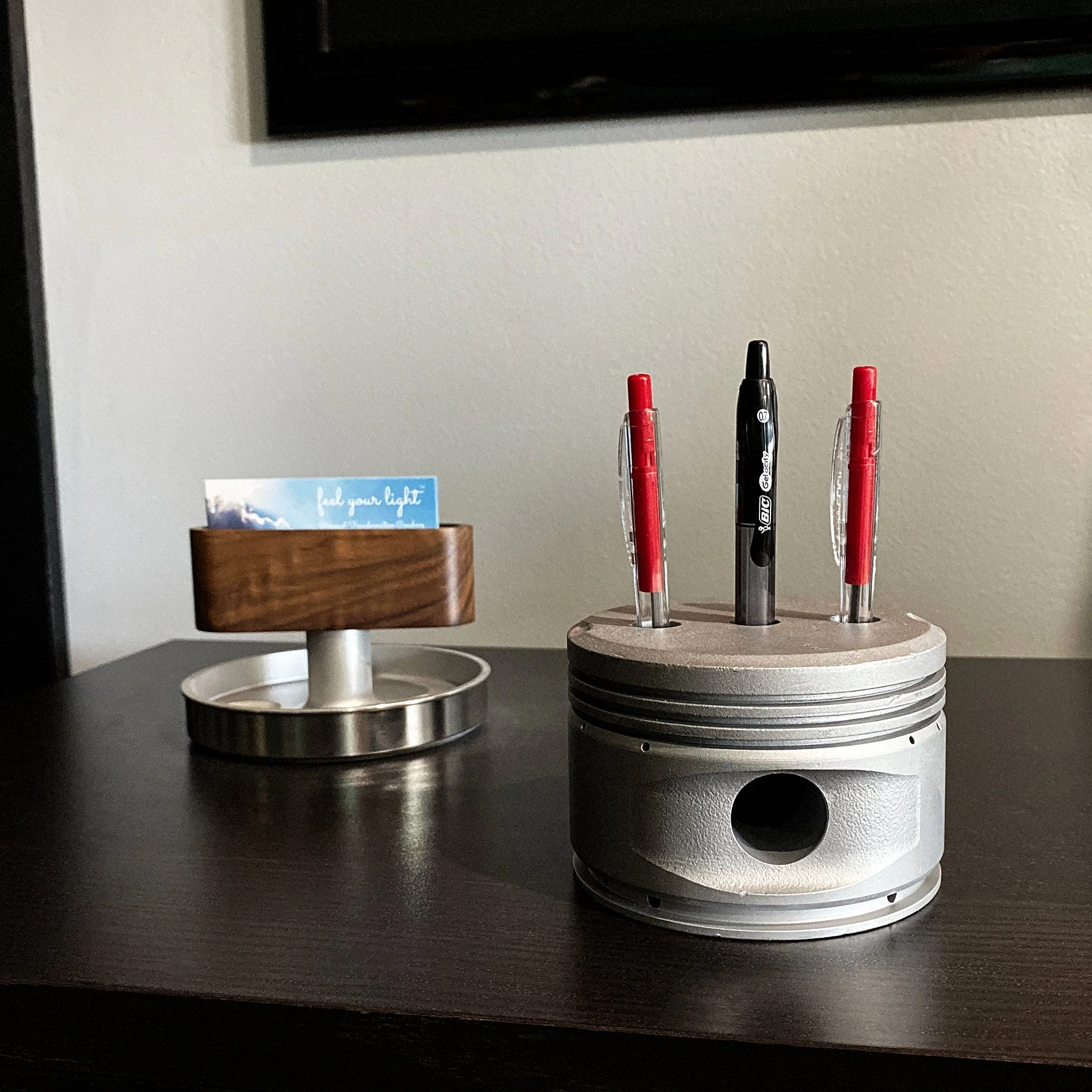 1950's Continental 0-300 Cessna 172 Skyhawk Engine Piston Pencil Pen Marker Holder - Image 6