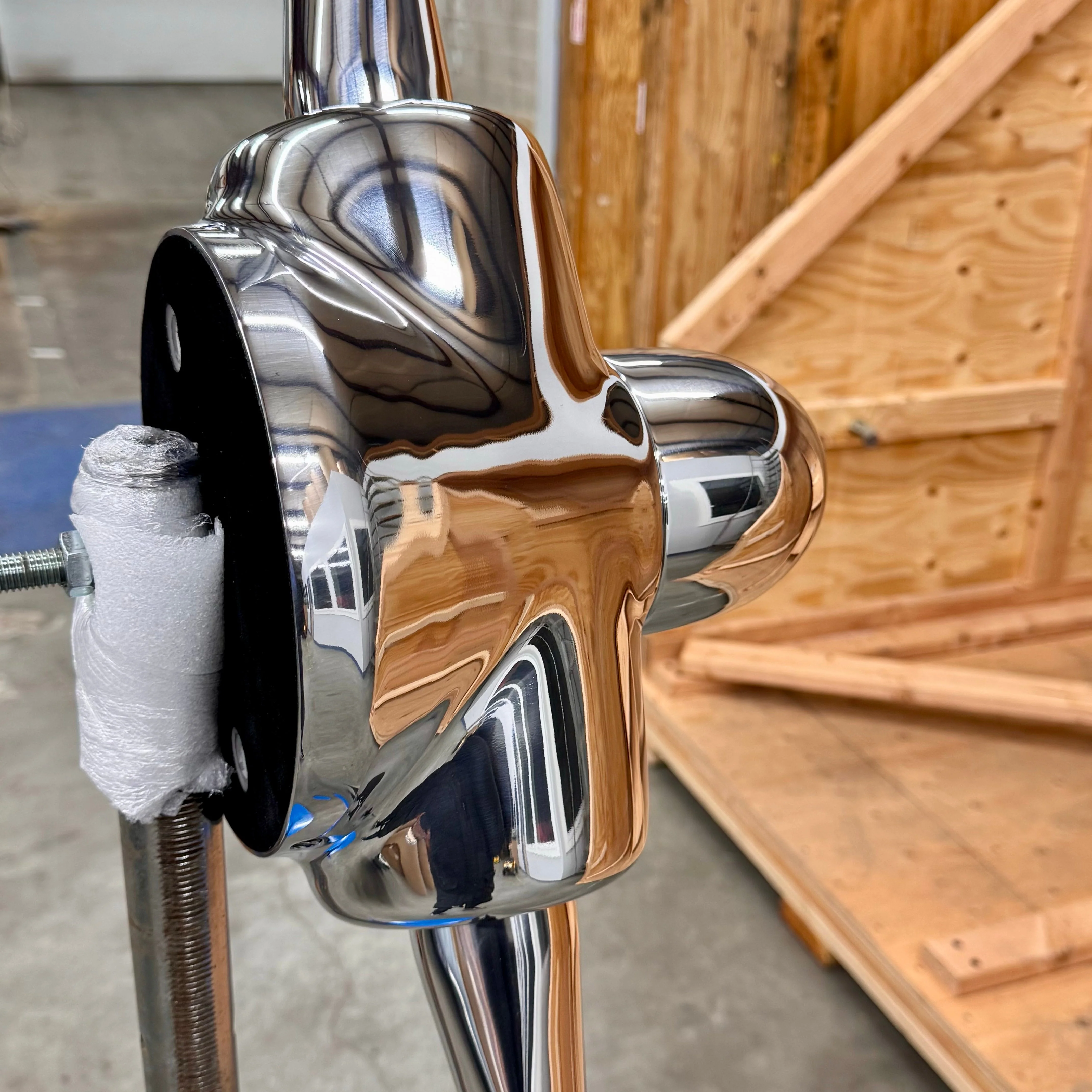 1950's Space Age 83" Experimental 2-Bladed Polished Helicopter Rotor Airplane Propeller - Image 10