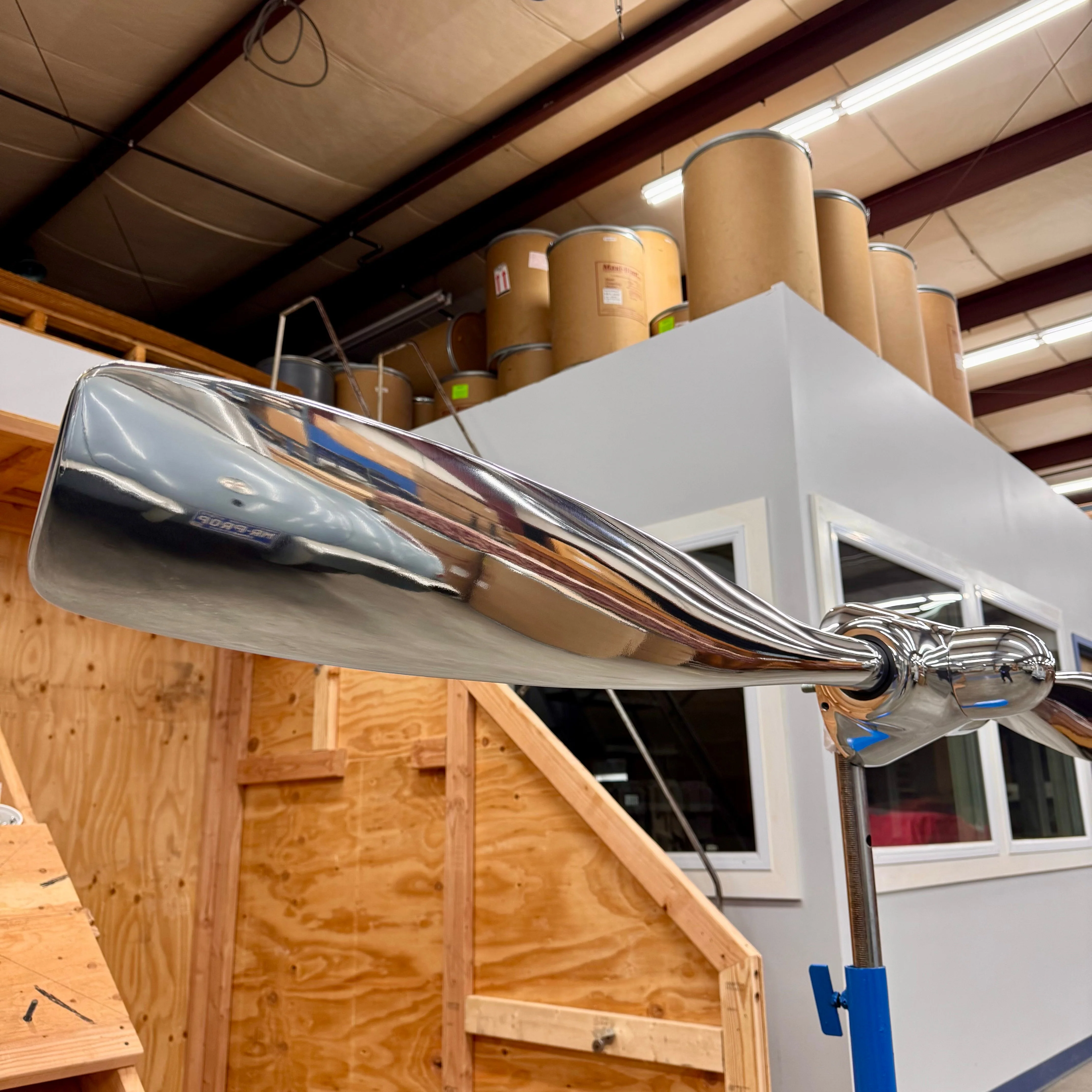 1950's Space Age 83" Experimental 2-Bladed Polished Helicopter Rotor Airplane Propeller - Image 13
