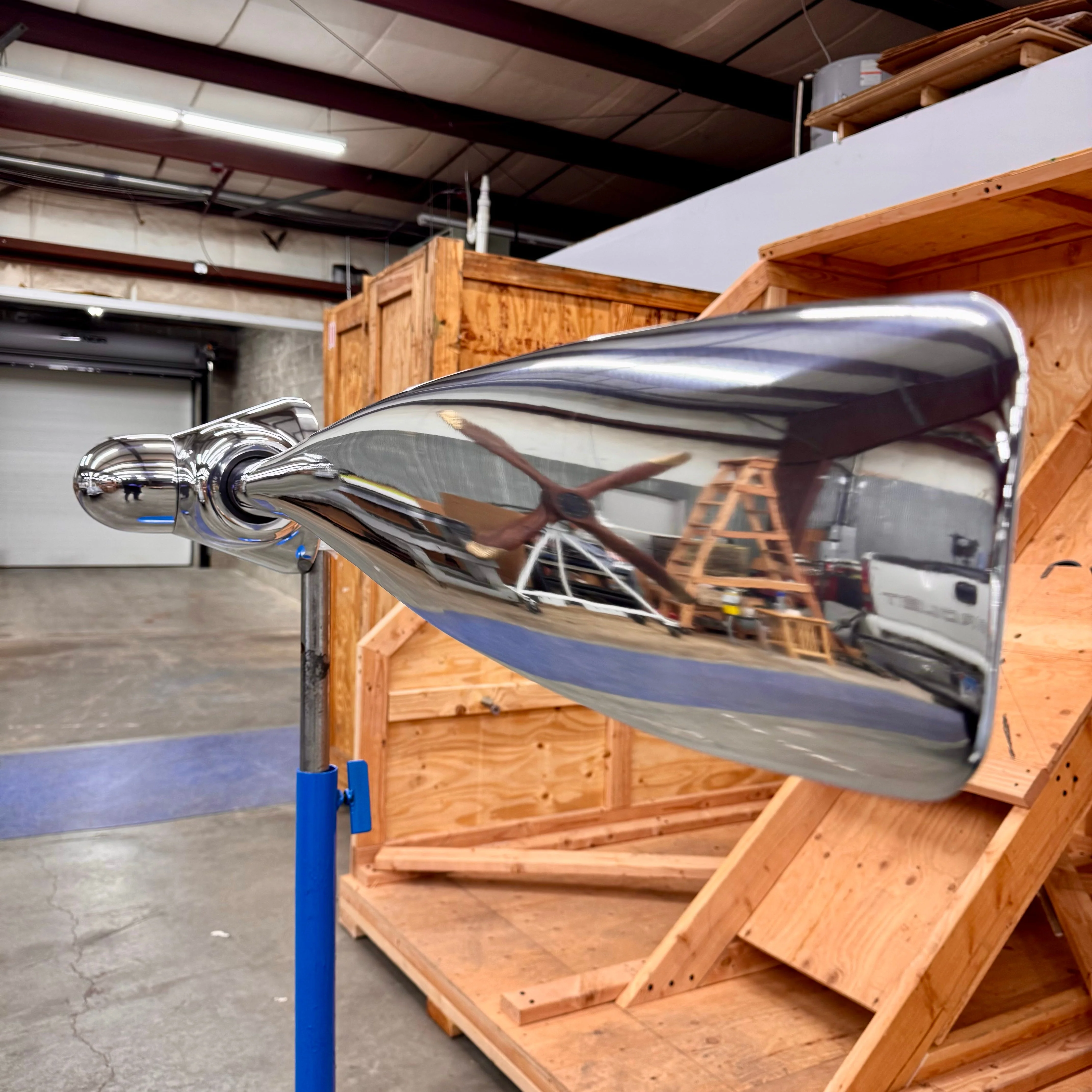 1950's Space Age 83" Experimental 2-Bladed Polished Helicopter Rotor Airplane Propeller - Image 6