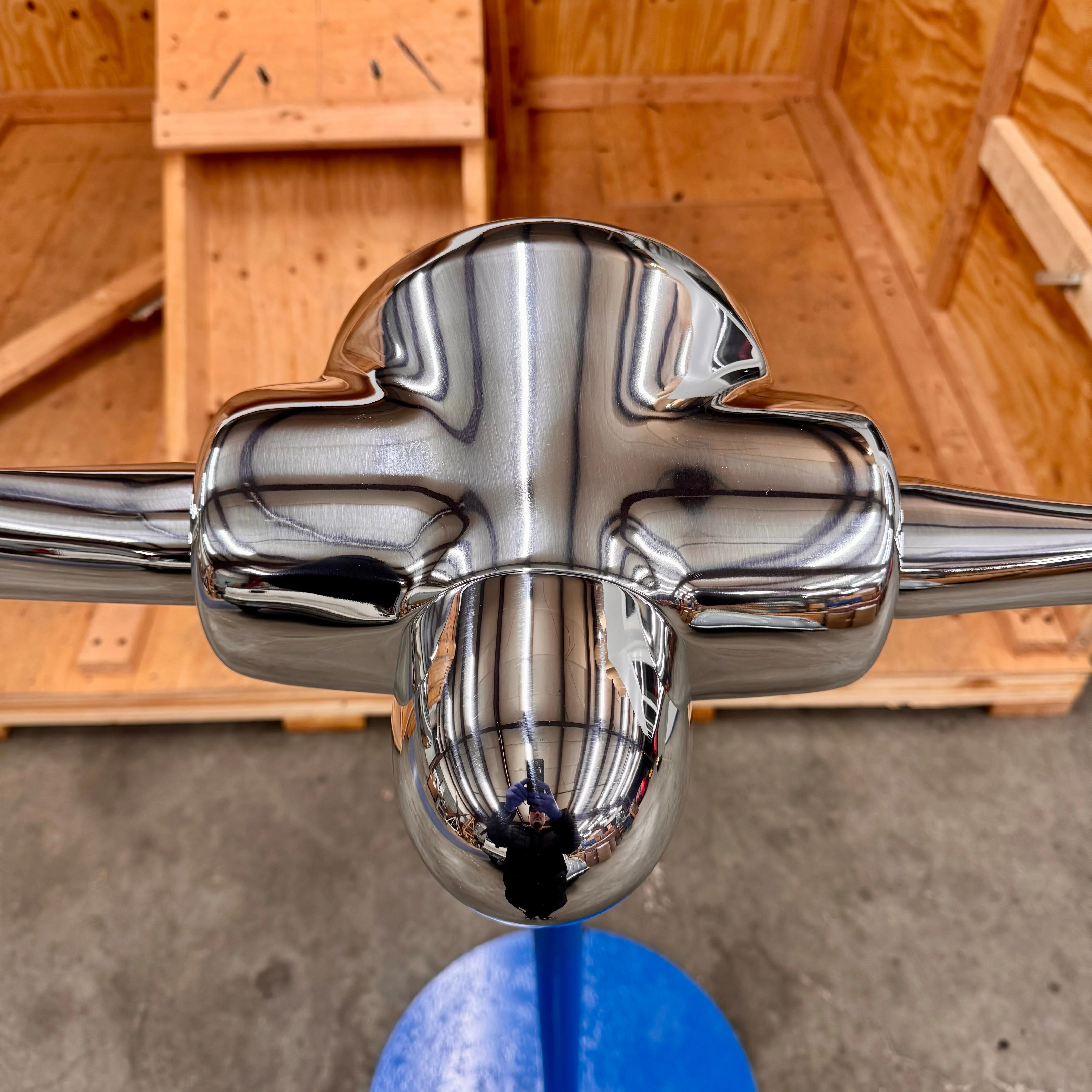 1950's Space Age 83" Experimental 2-Bladed Polished Helicopter Rotor Airplane Propeller - Image 7