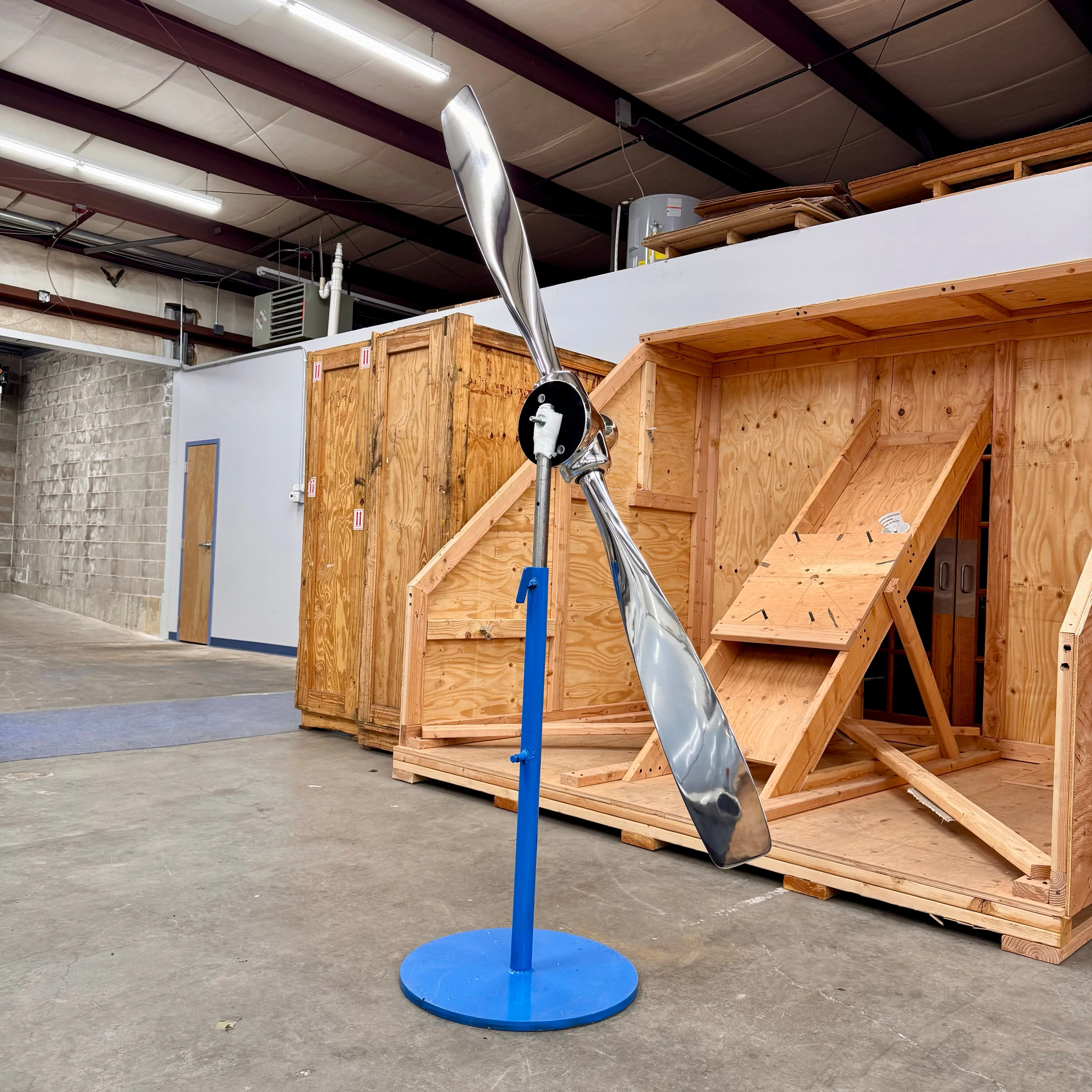 1950's Space Age 83" Experimental 2-Bladed Polished Helicopter Rotor Airplane Propeller - Image 9