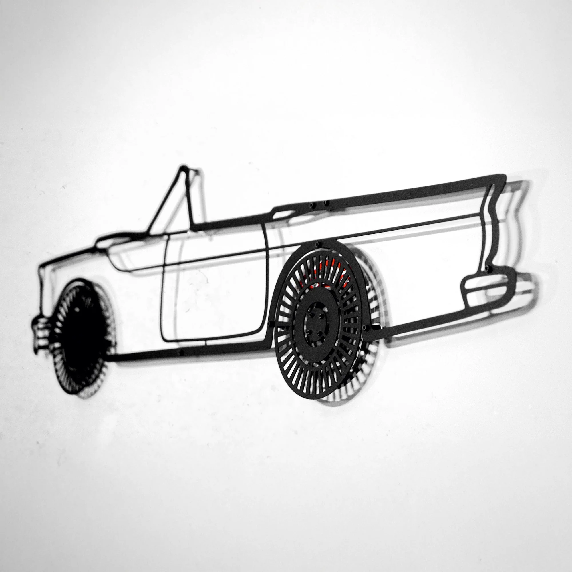 1957 Ford Thunderbird Wall Art – Classic Convertible Steel Silhouette-KAFMEKA027 - Image 5