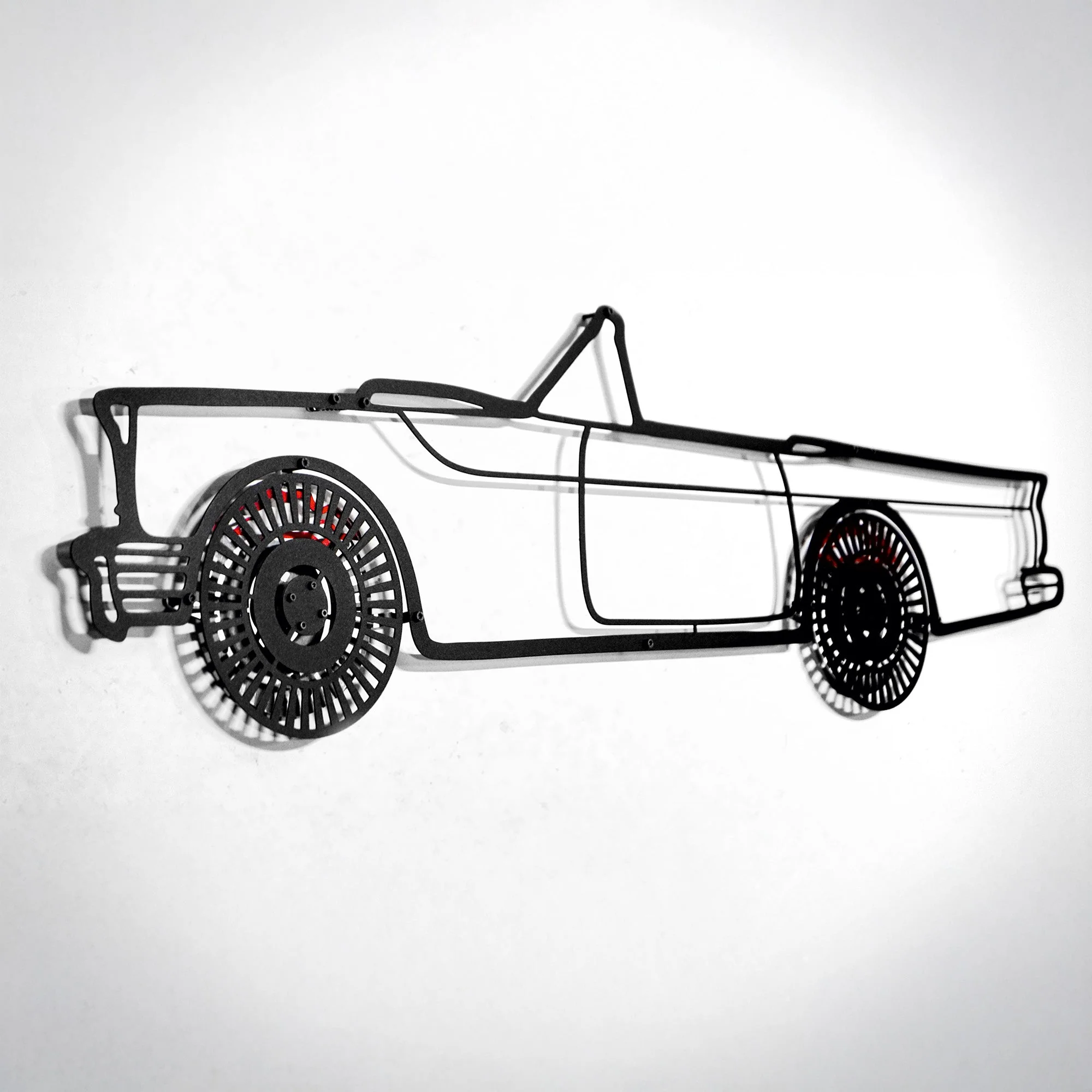 1957 Ford Thunderbird Wall Art – Classic Convertible Steel Silhouette-KAFMEKA027 - Image 6