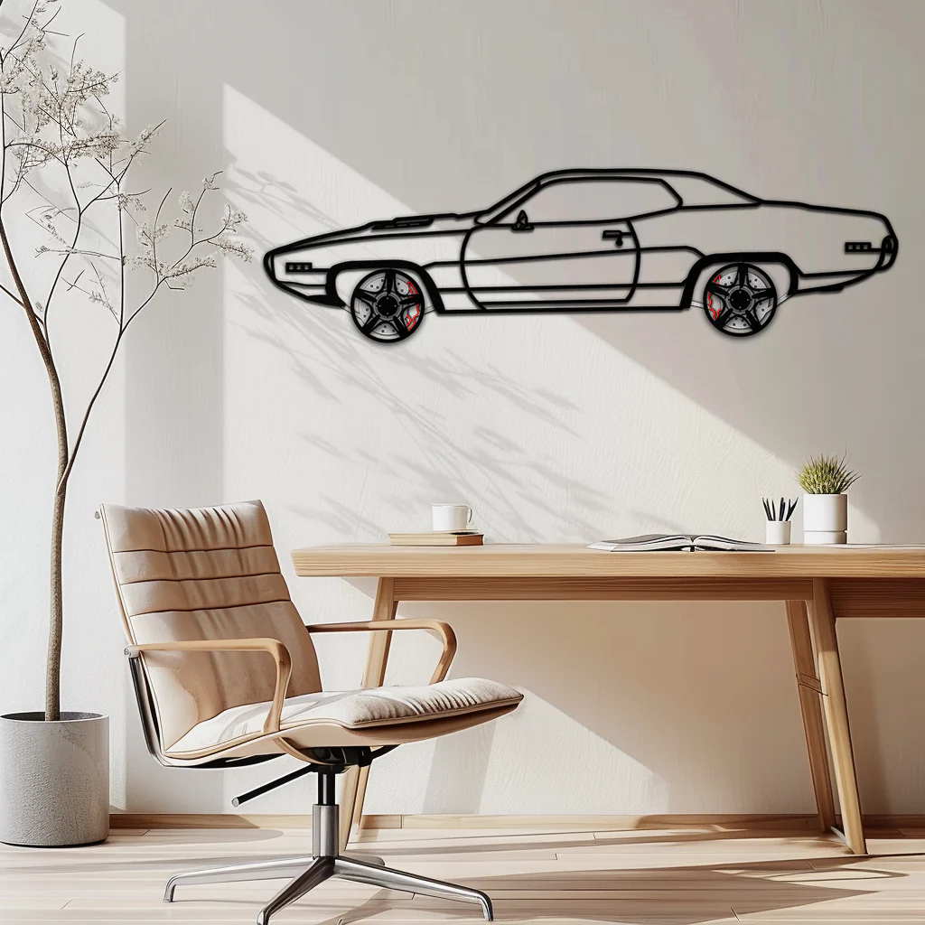 1971 Road Runner Side Profile Metal Wall Art – Classic Muscle Car Silhouette with Rotating Wheels | Garage & Office Decor Gift-KAFMEKA087 - Image 10