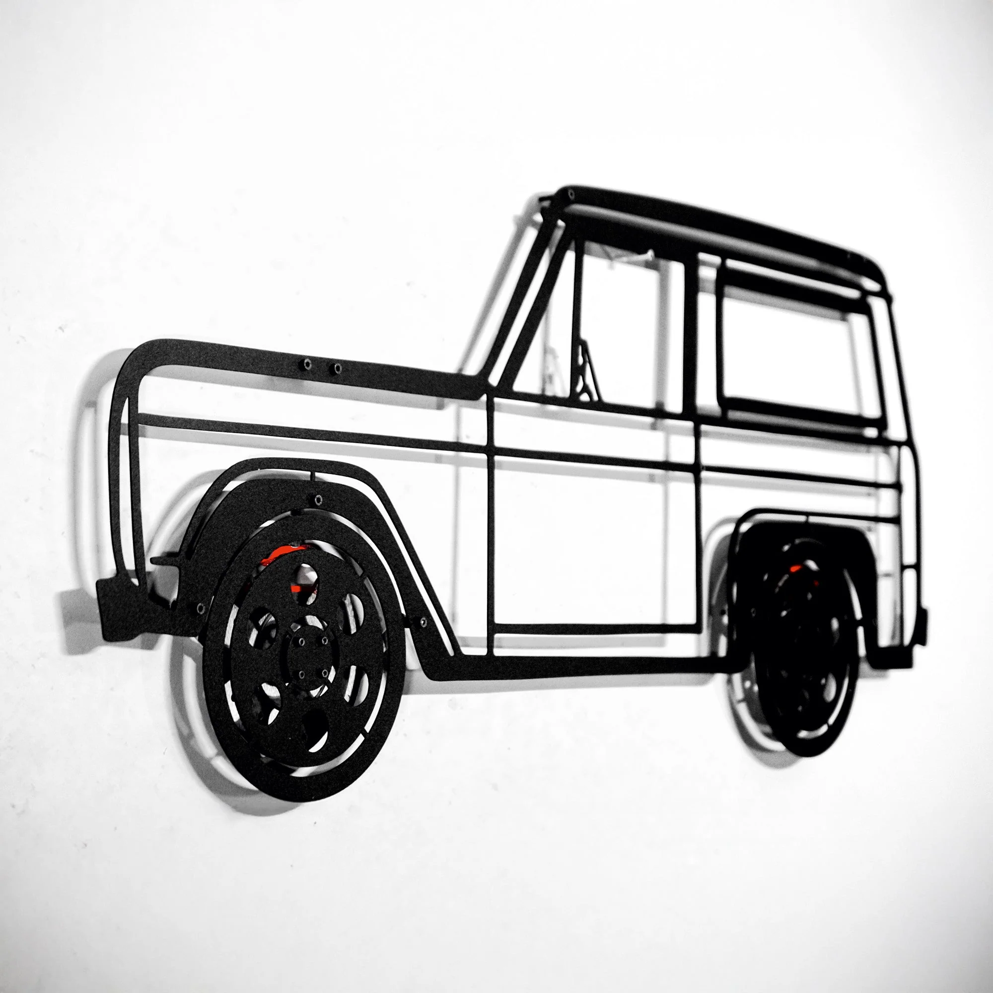 1972 Ford Bronco Wall Art – Classic 4x4 Steel Silhouette with Spinning Wheels-KAFMEKA026 - Image 5