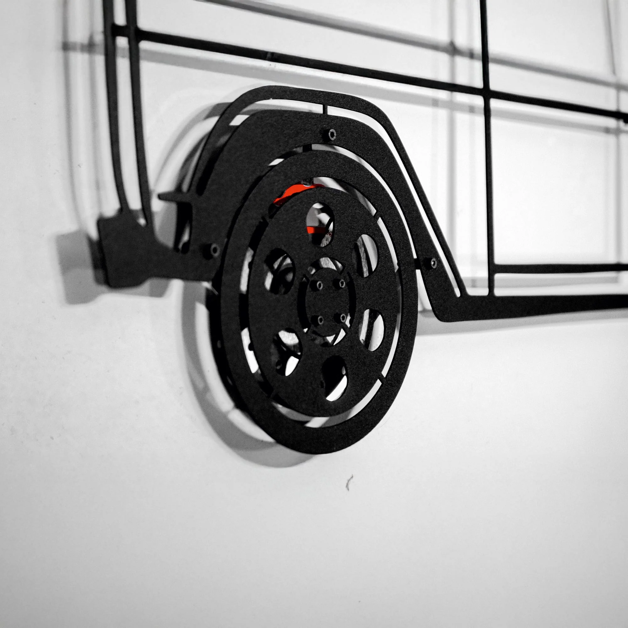 1972 Ford Bronco Wall Art – Classic 4x4 Steel Silhouette with Spinning Wheels-KAFMEKA026 - Image 6